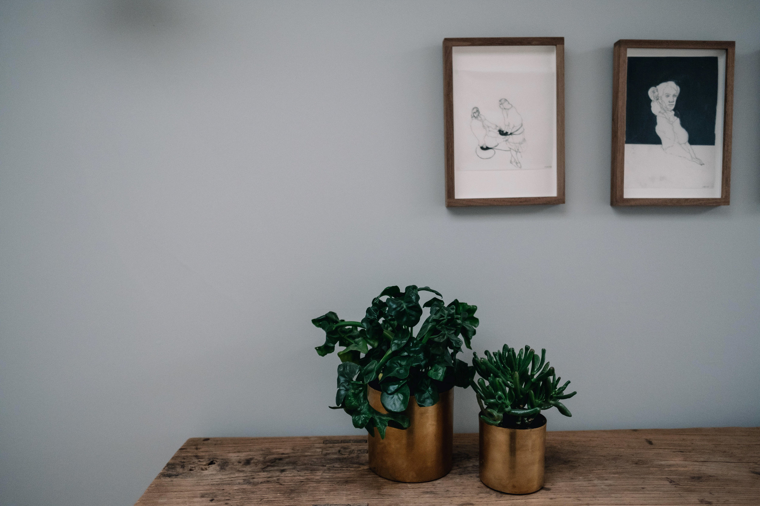 wall art in the hall way
