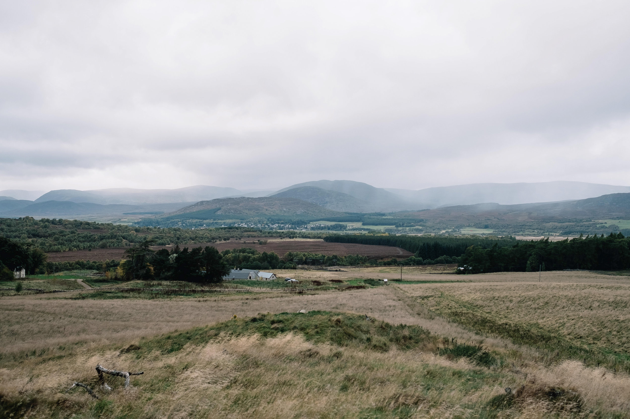 from the hill behind Killiehuntly Farmhouse