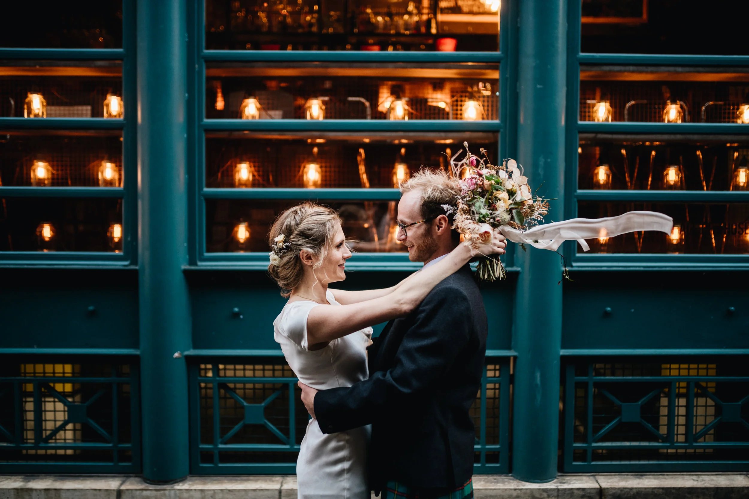 An Early Winter Wedding at Dovecot Studios Featuring Pyrus Botanicals