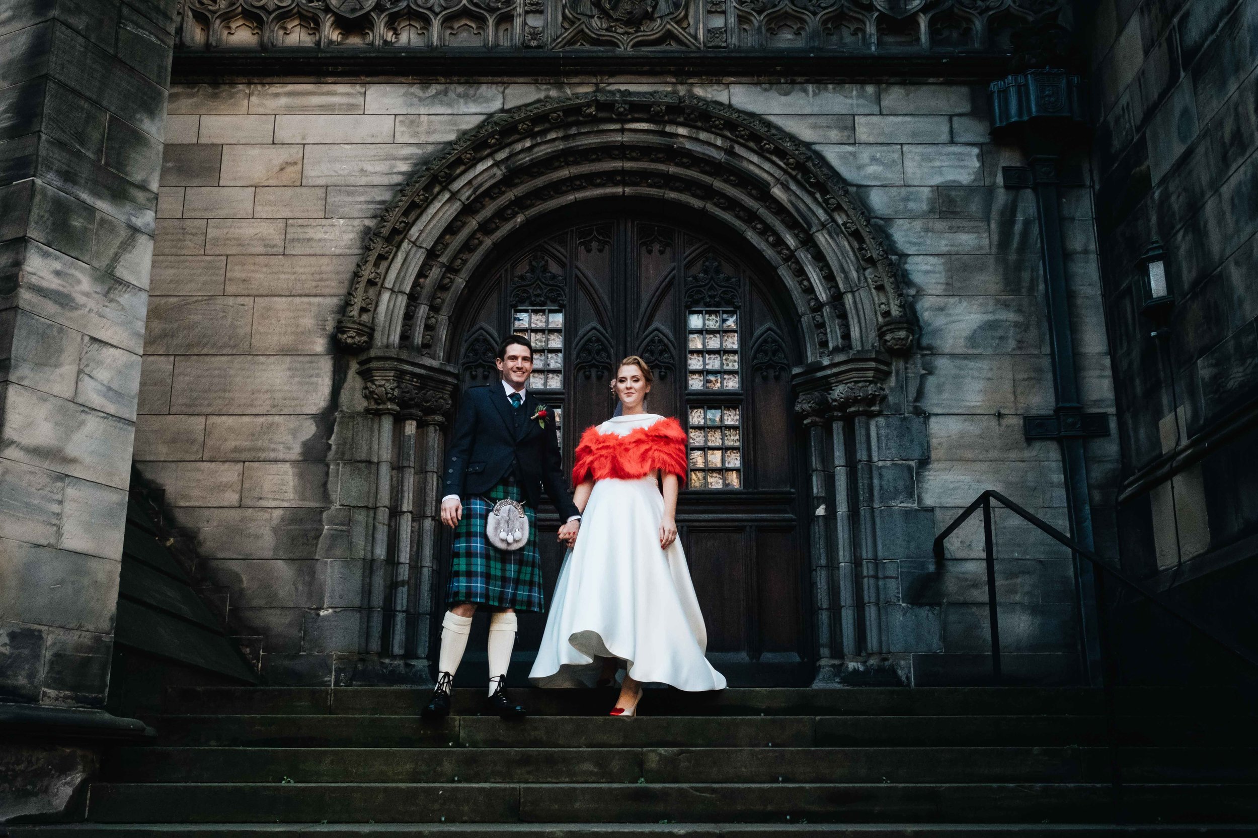 Winter Wedding in Edinburgh at the Stylish Signet Library