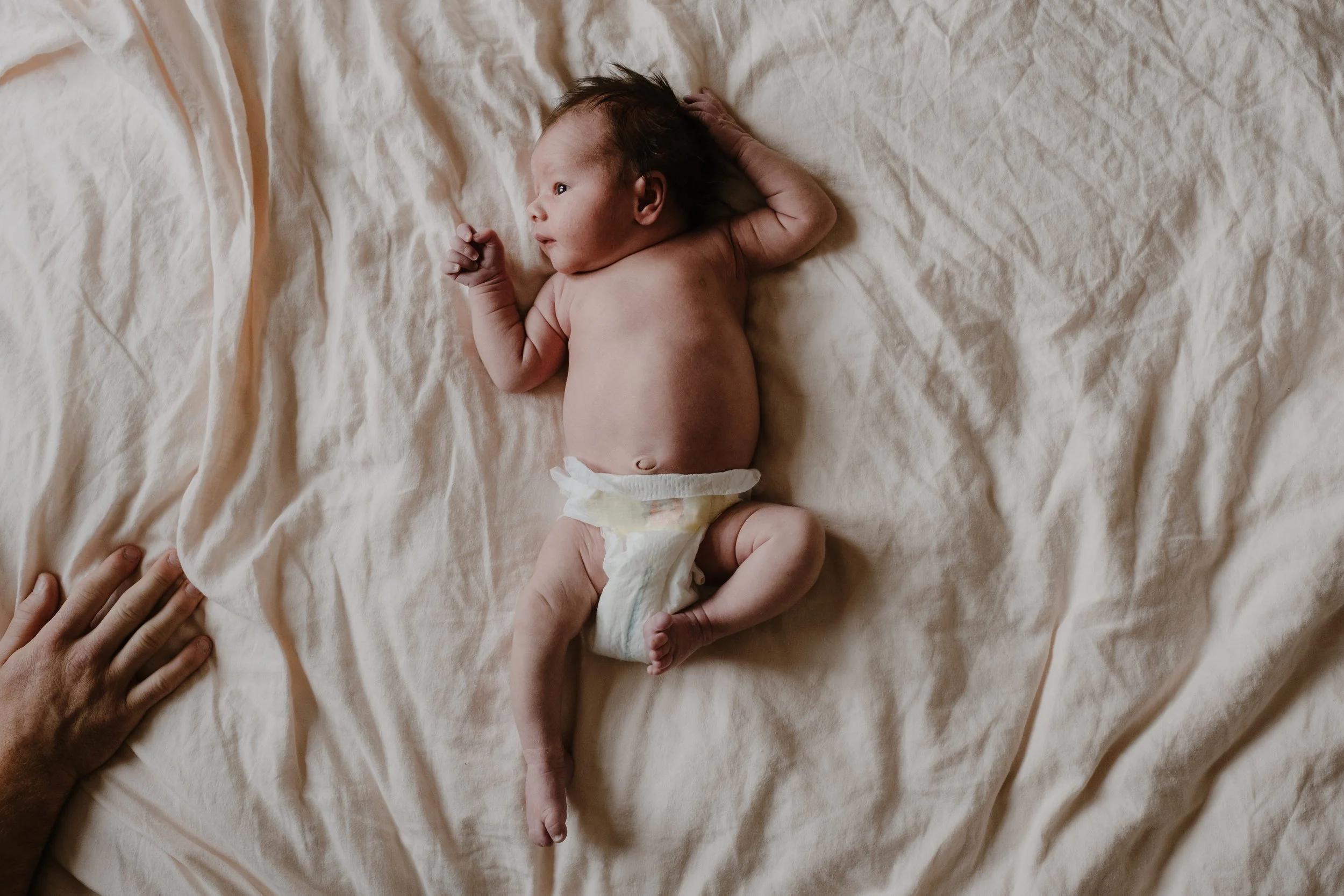 Minimalist, Baby-Led Newborn Session, Glasgow