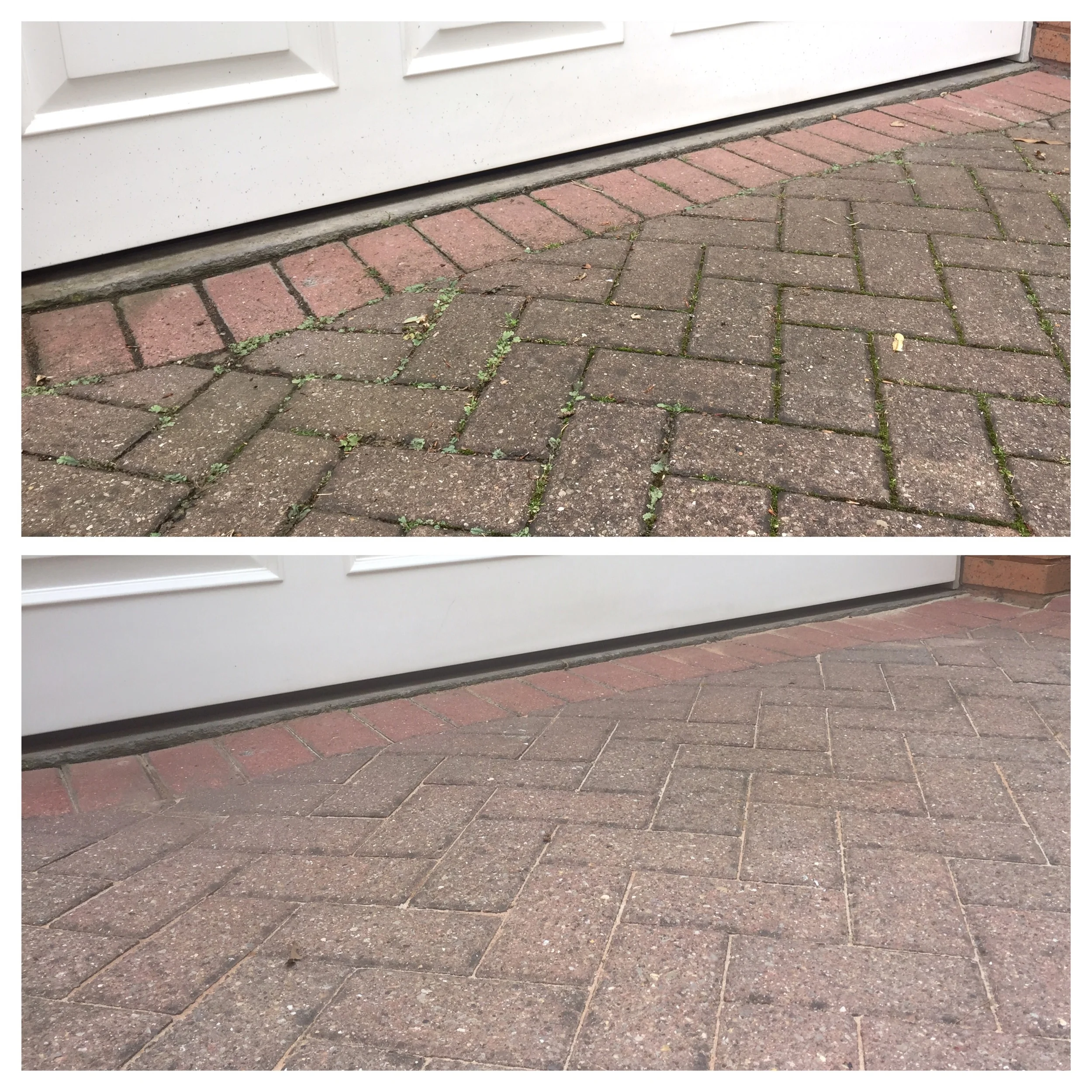 Pressure washing to block paving in Darlington