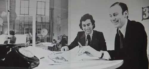 Jim Northover and John Lloyd 37 years ago in the first week of starting LloydNorthover