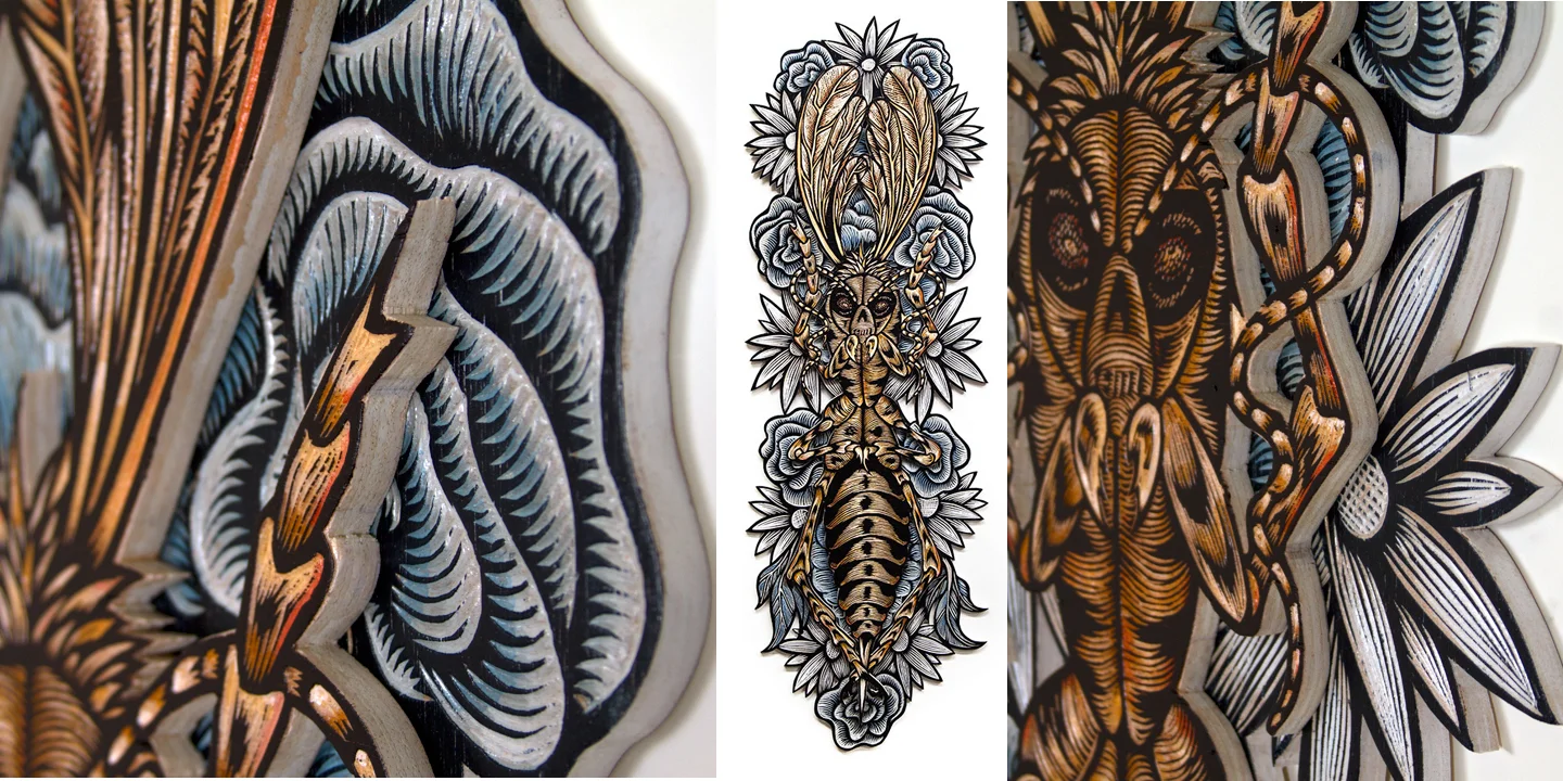 Xux Ek (woodcarving 53"x18")