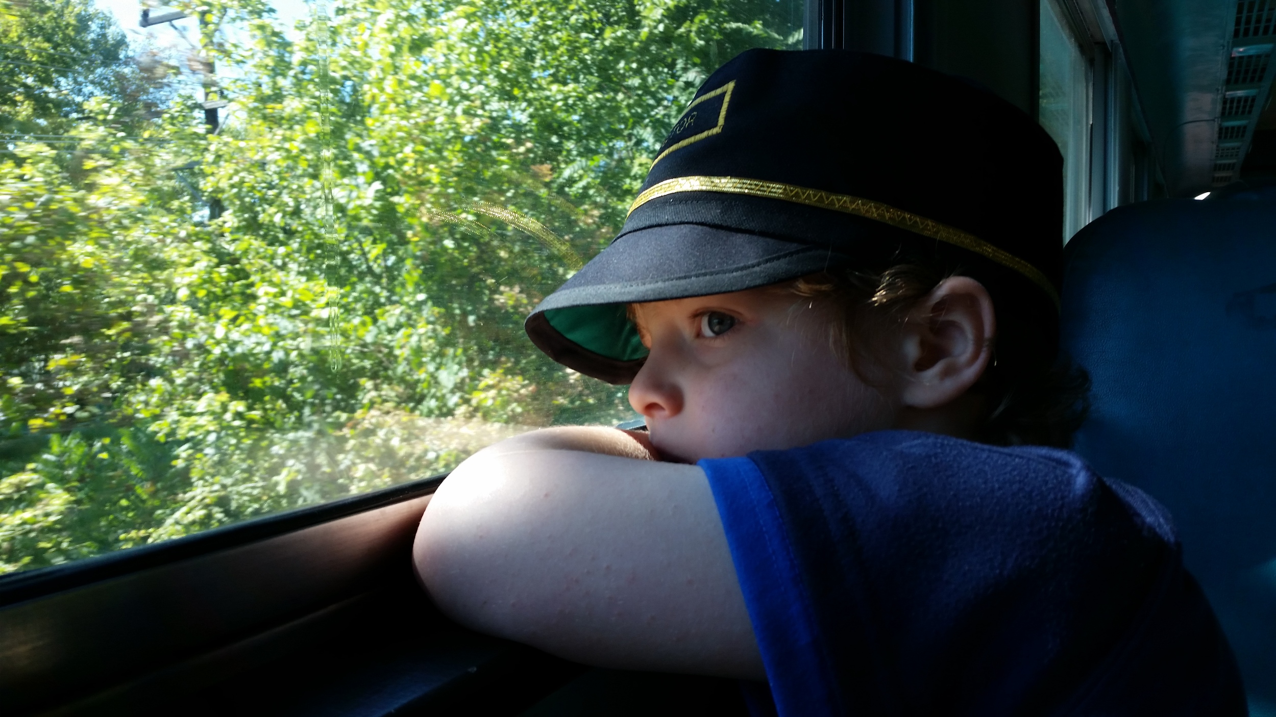 Oliver is in LOVE with trains. Here in Indiana we still have a few that run throughout the year! 