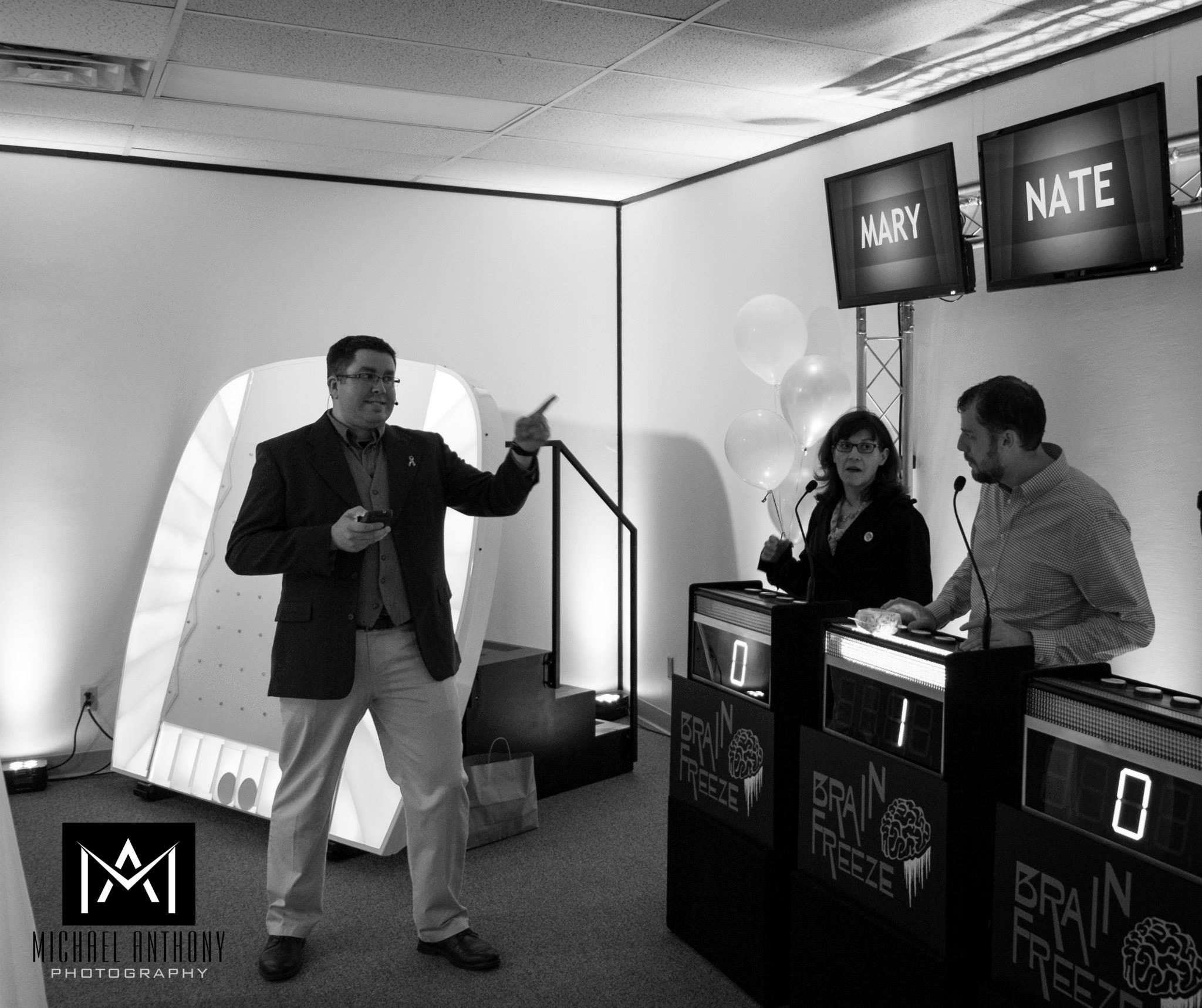Jared hosting a local Game Show 2014