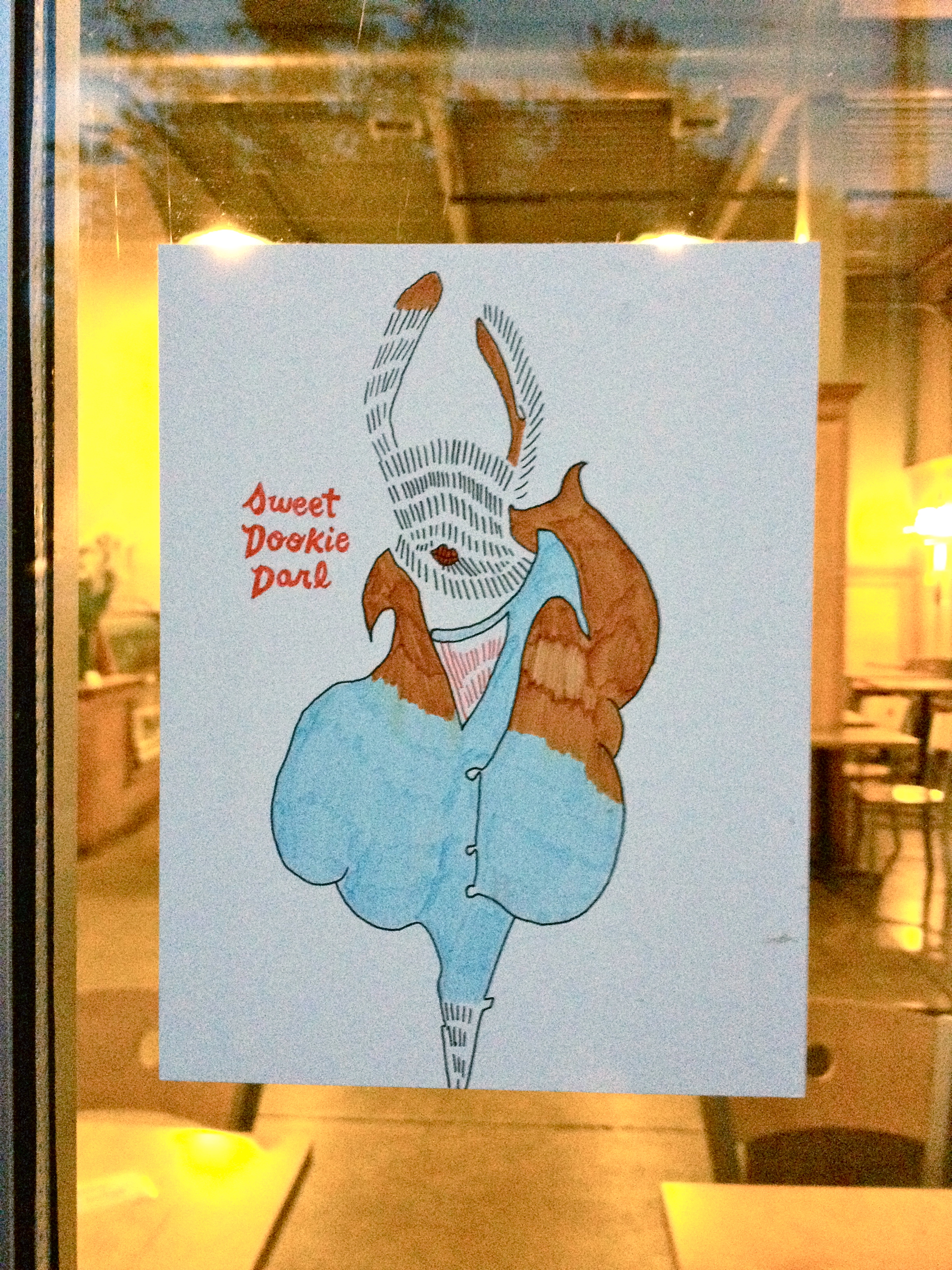   Sweet Dookie Darl      Pen and marker on paper   6" x 4"    2012  &nbsp;    
