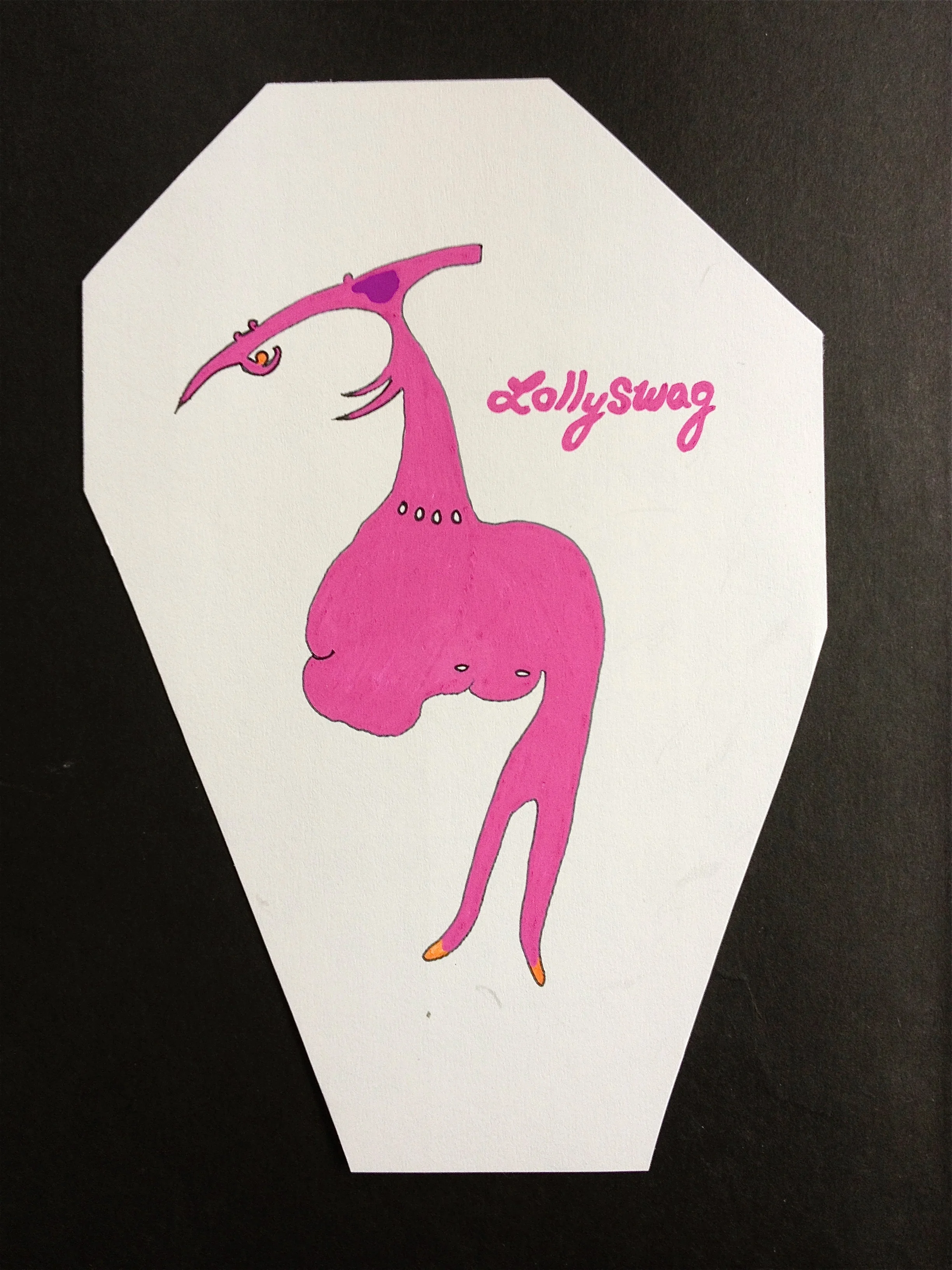   Lolly Swag      Pen and marker on paper   6" x 4"    2012  &nbsp;    