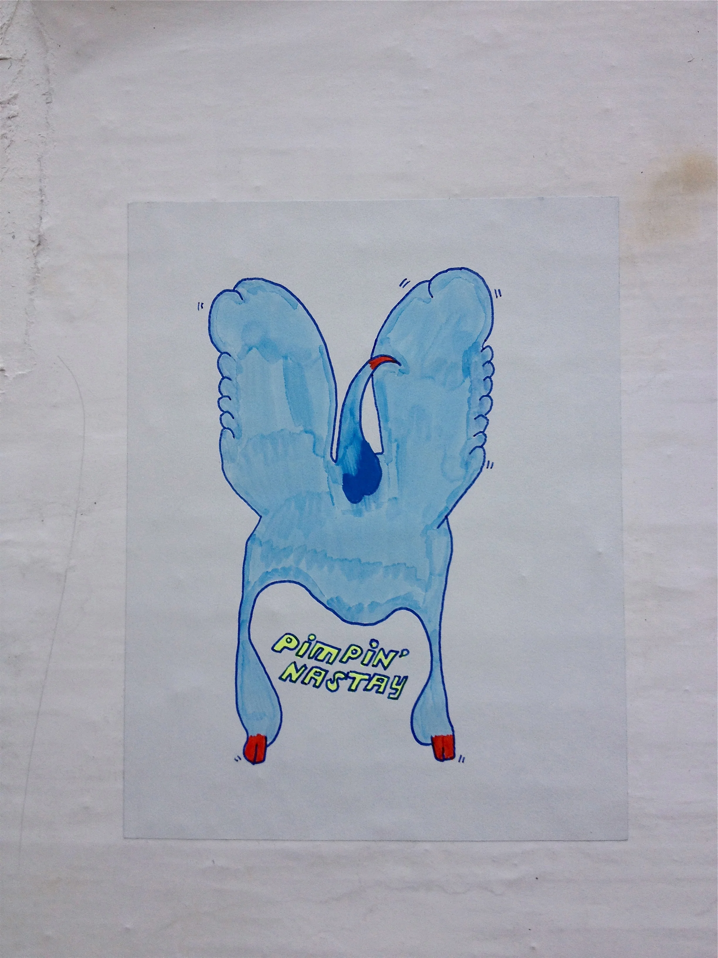   Pimpin' Nastay      Pen and marker on paper   6" x 4"    2012  &nbsp;    