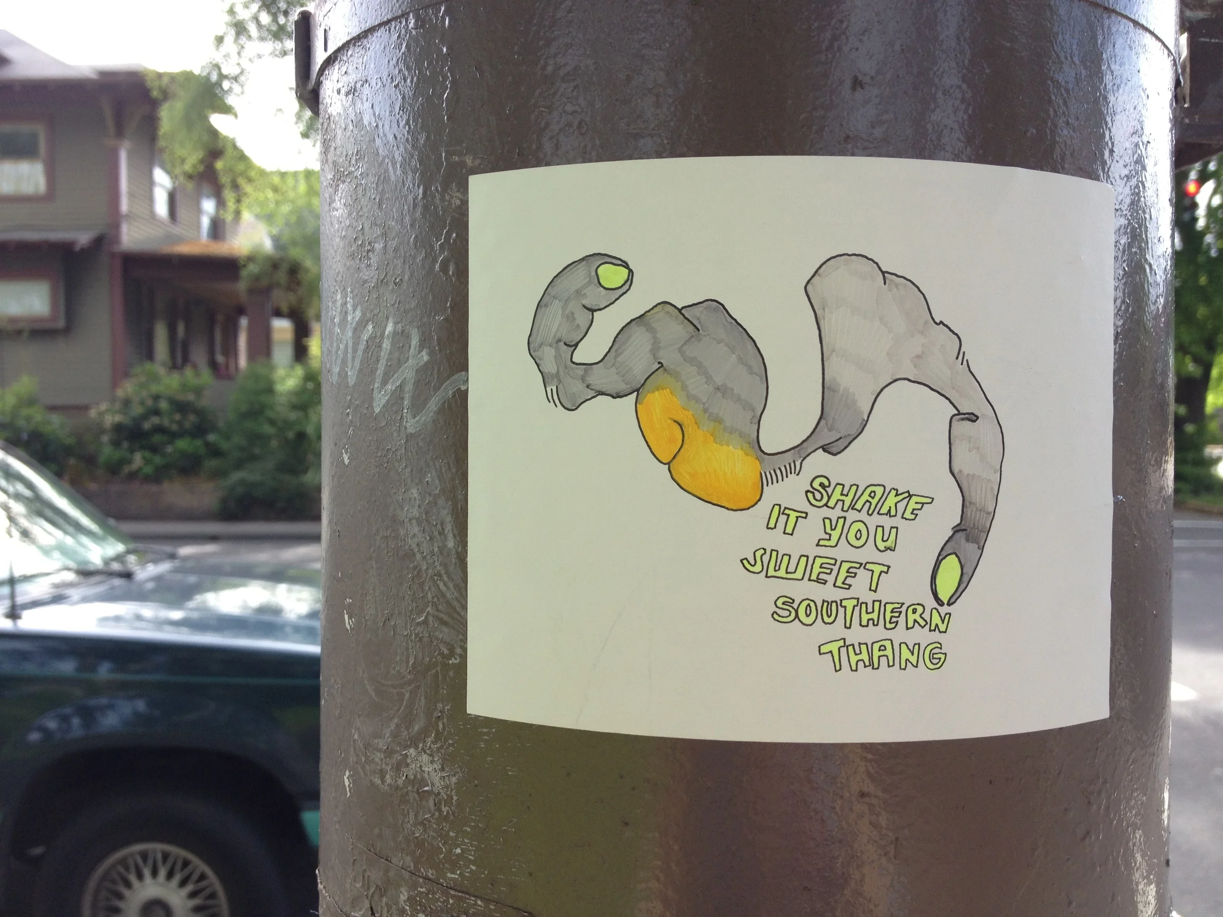   Shake It You Sweet Southern Thang      Pen and marker on paper   6" x 4"    2012  &nbsp;    