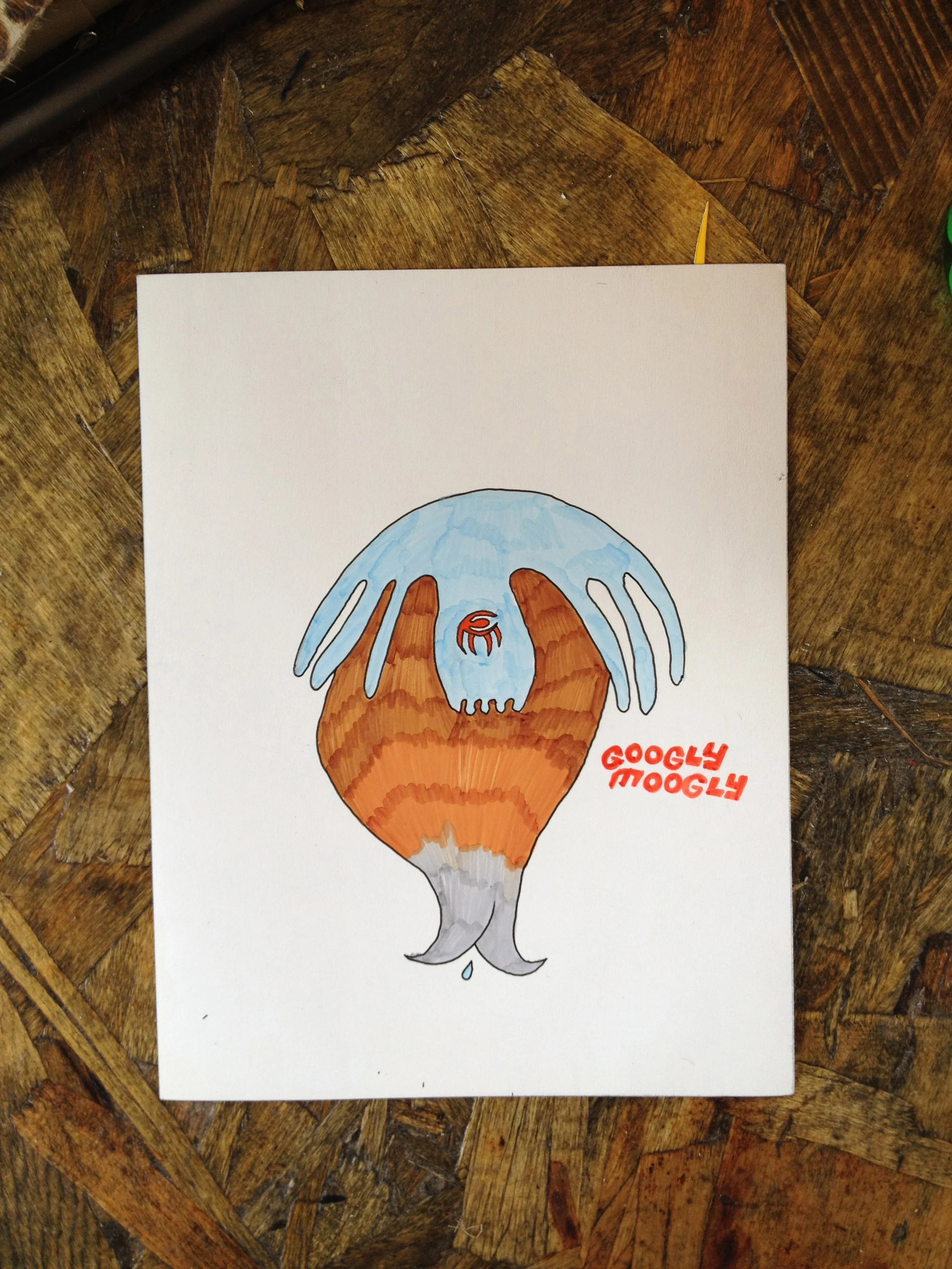   Googly Moogly        Pen and marker on paper   6" x 4"    2012 