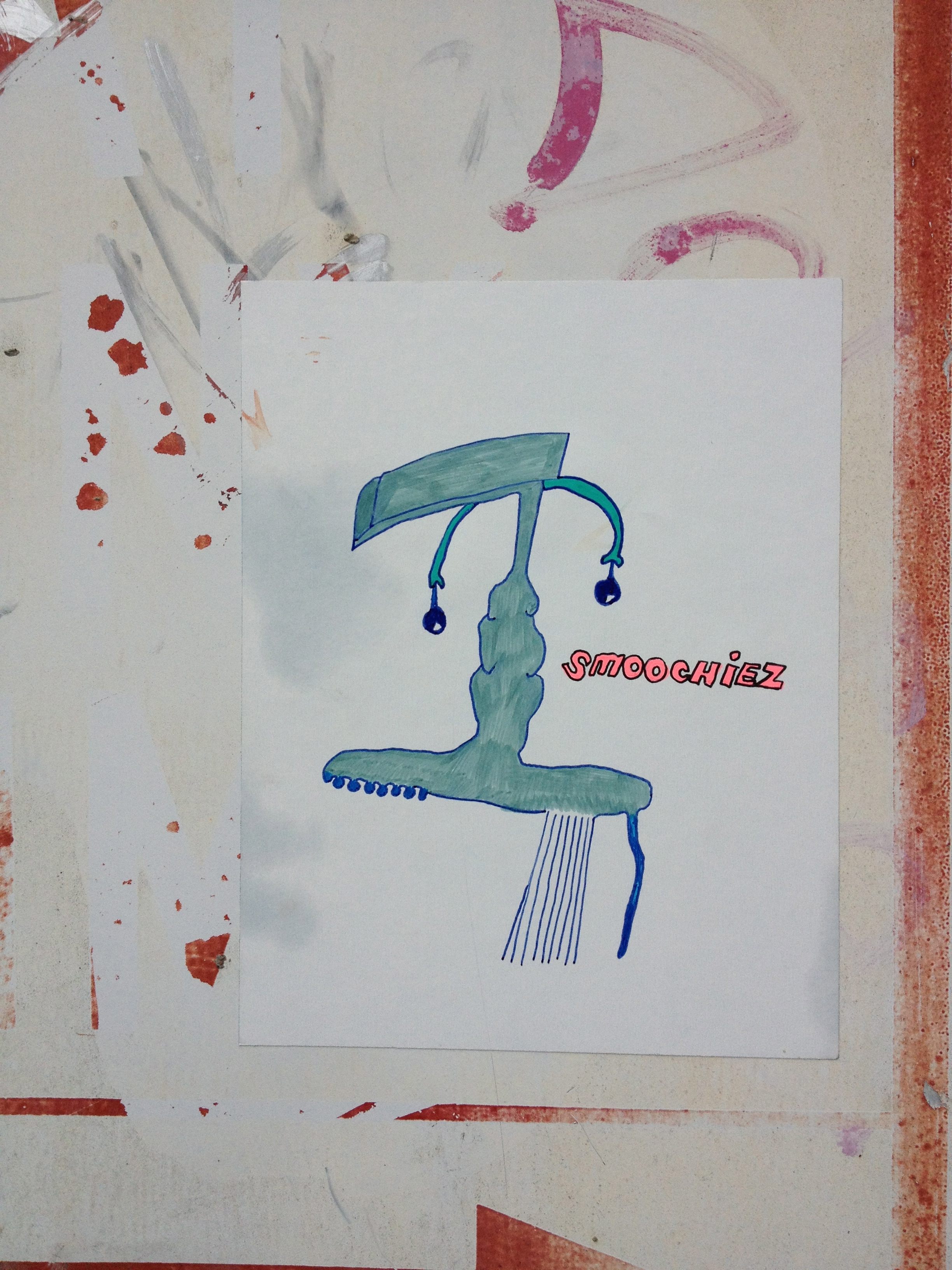   Smoochiez      Pen and marker on paper   6" x 4"    2012  &nbsp;    