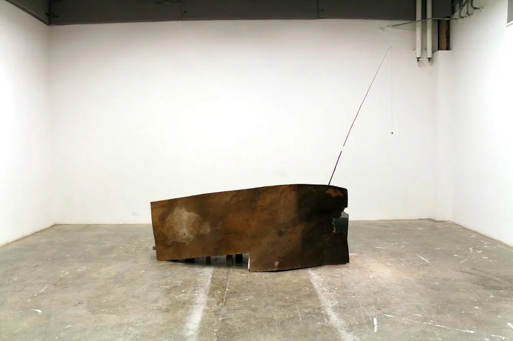   Orinoco (Clay Lick)   wood, plaster, acrylic plastic, bronze, pigment&nbsp;  67" x 35" x 30"&nbsp;  2014    