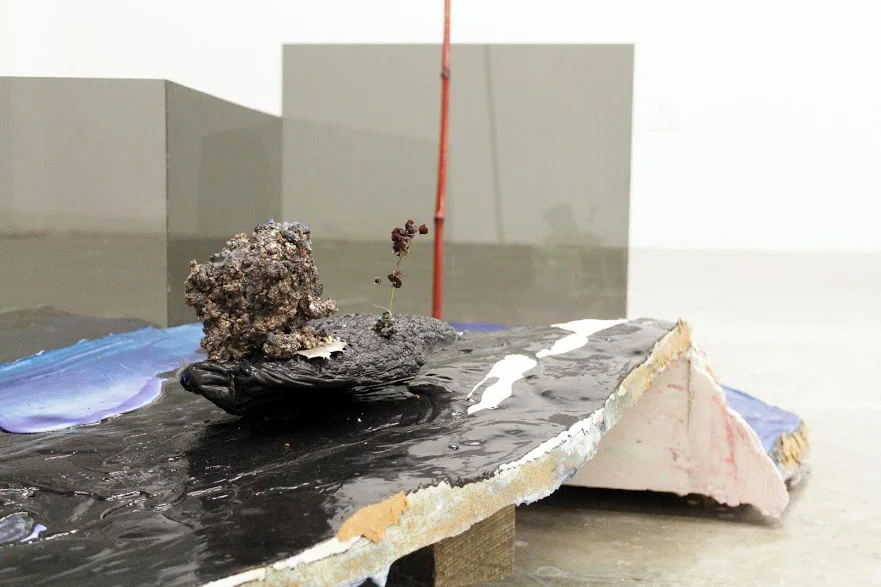   Orinoco (Clay Lick)   wood, plaster, acrylic plastic, bronze, pigment   67" x 35" x 30"&nbsp;  2014 