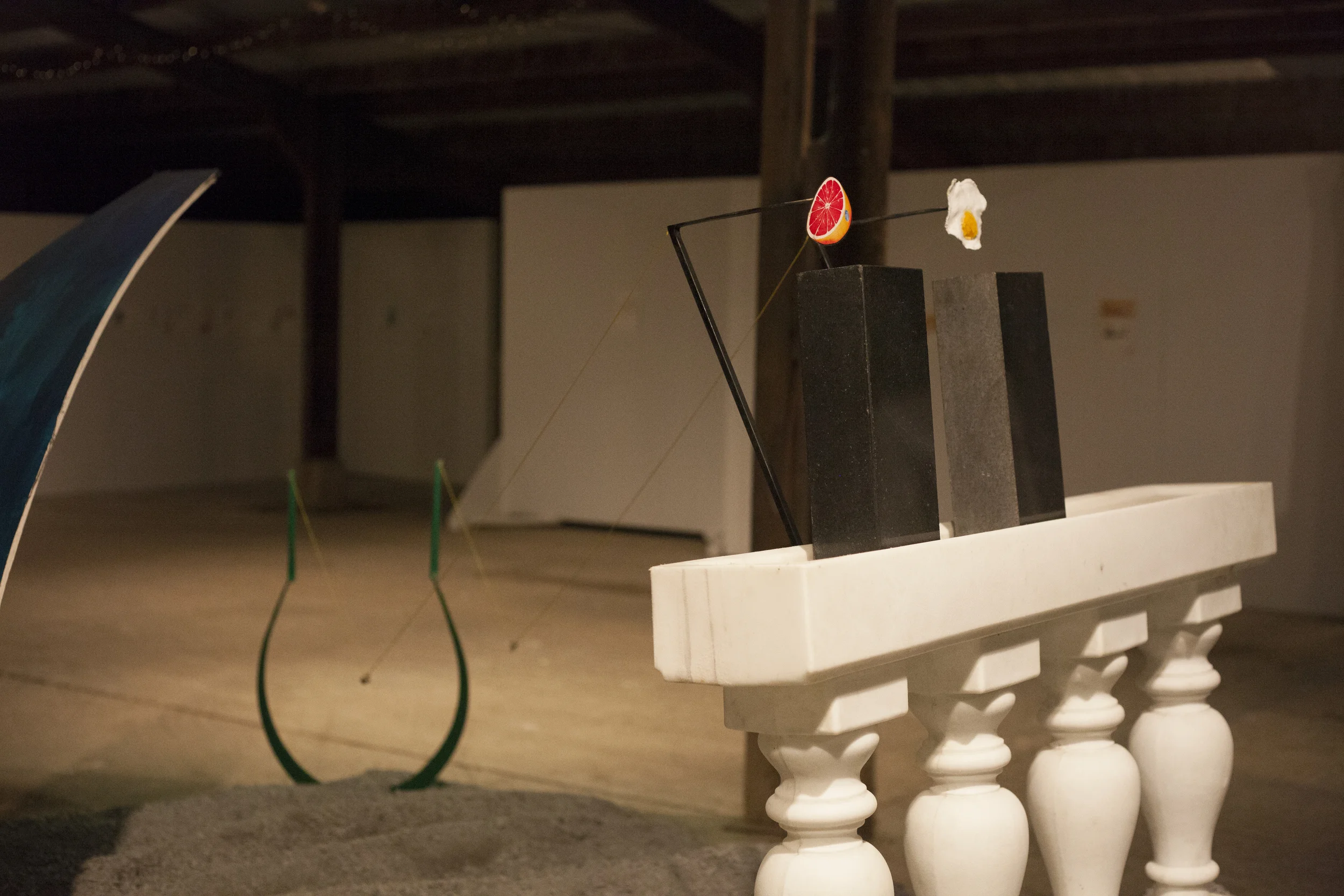   Utopic Scene 1    plastic, marble, gravel, drywall, steel, foam, resin, bronze, fabric  dimensions variable  2014 