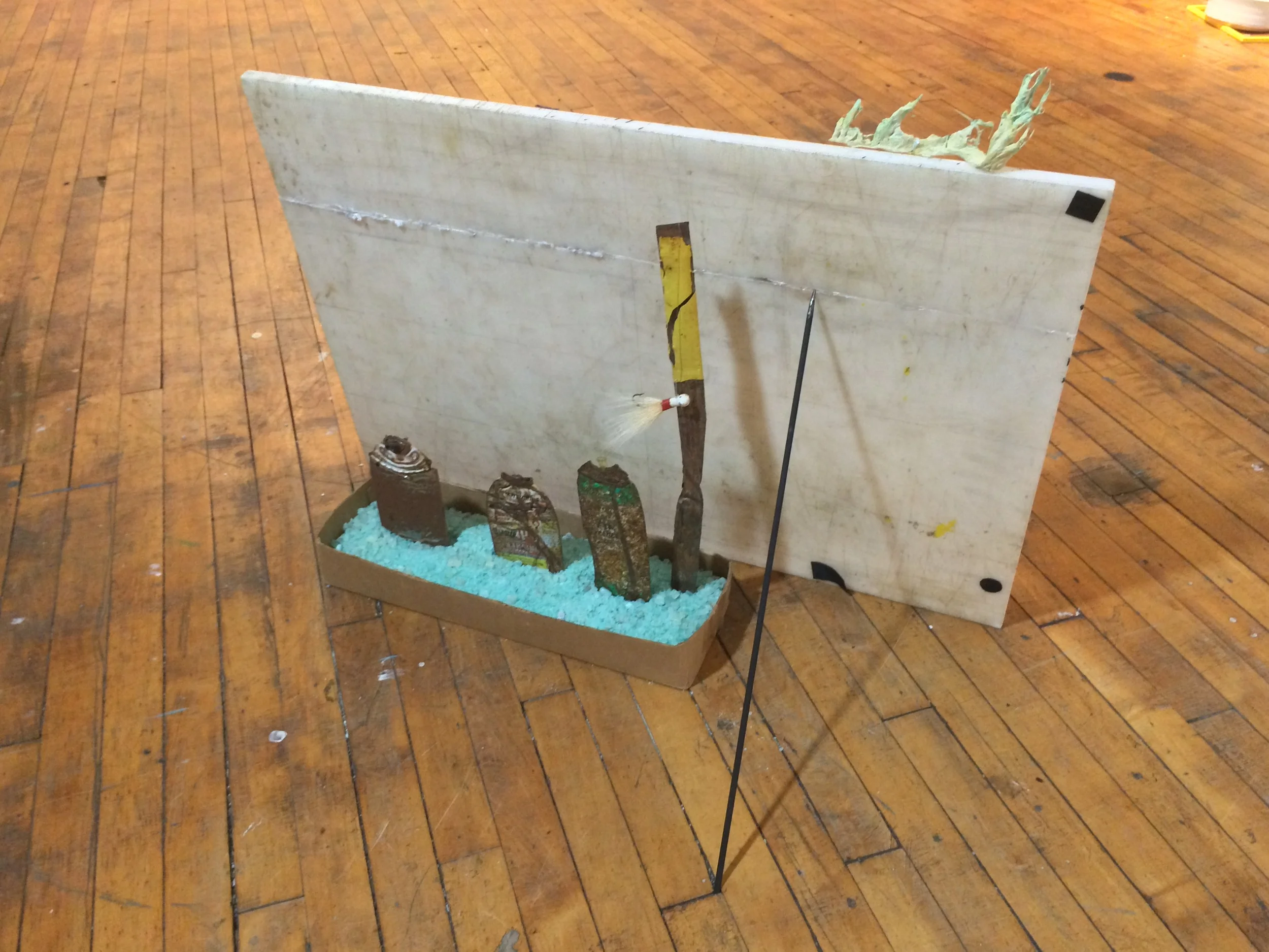   Can Can   plastic, rubber, steel, road salt, aluminum, putty  2.5' x 2' x .5'  2015 