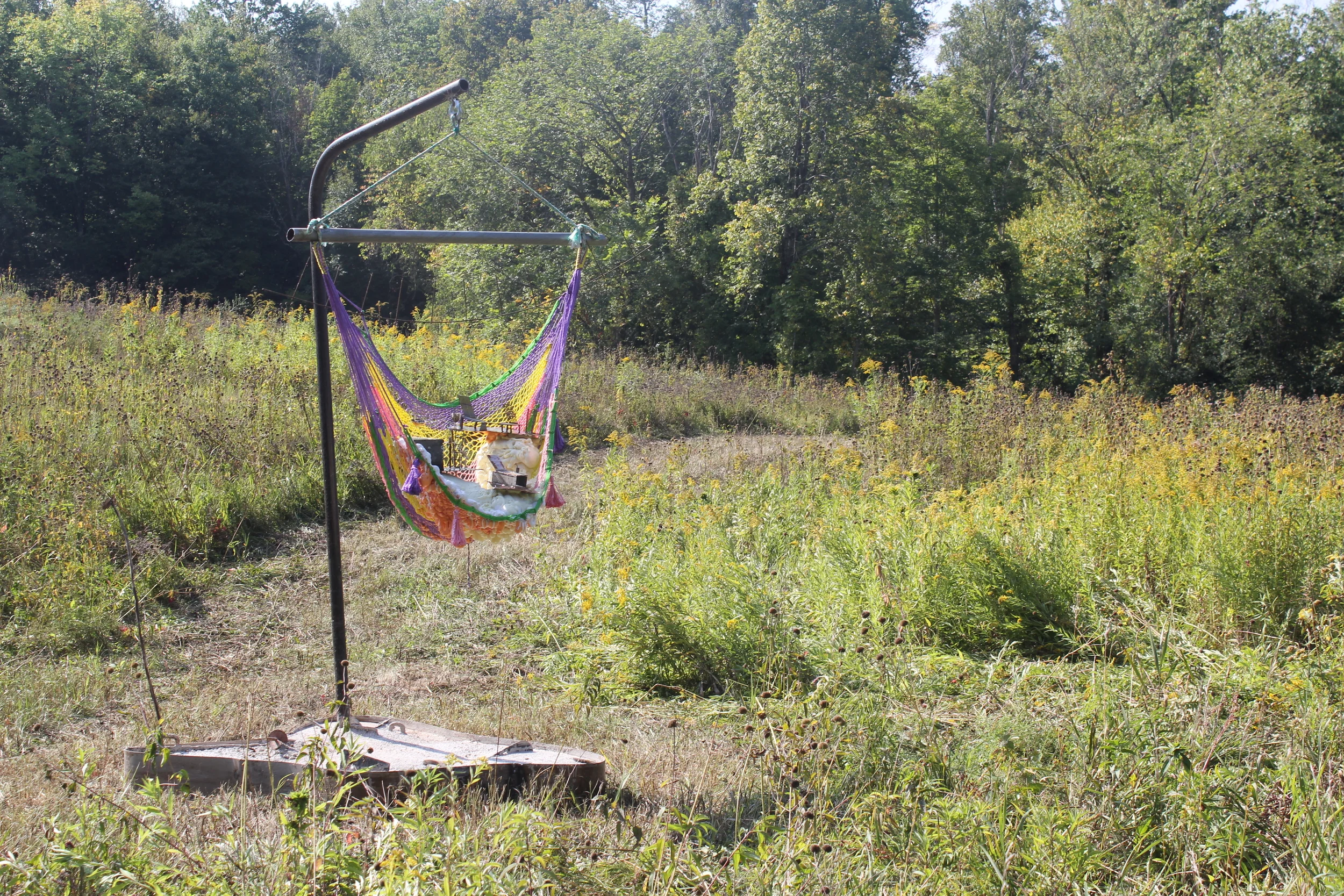   Don'tcha (Blueberries 'n' Creme)   steel, concrete, fabric, spray foam, metals  8' x 4' x 4'  2015 