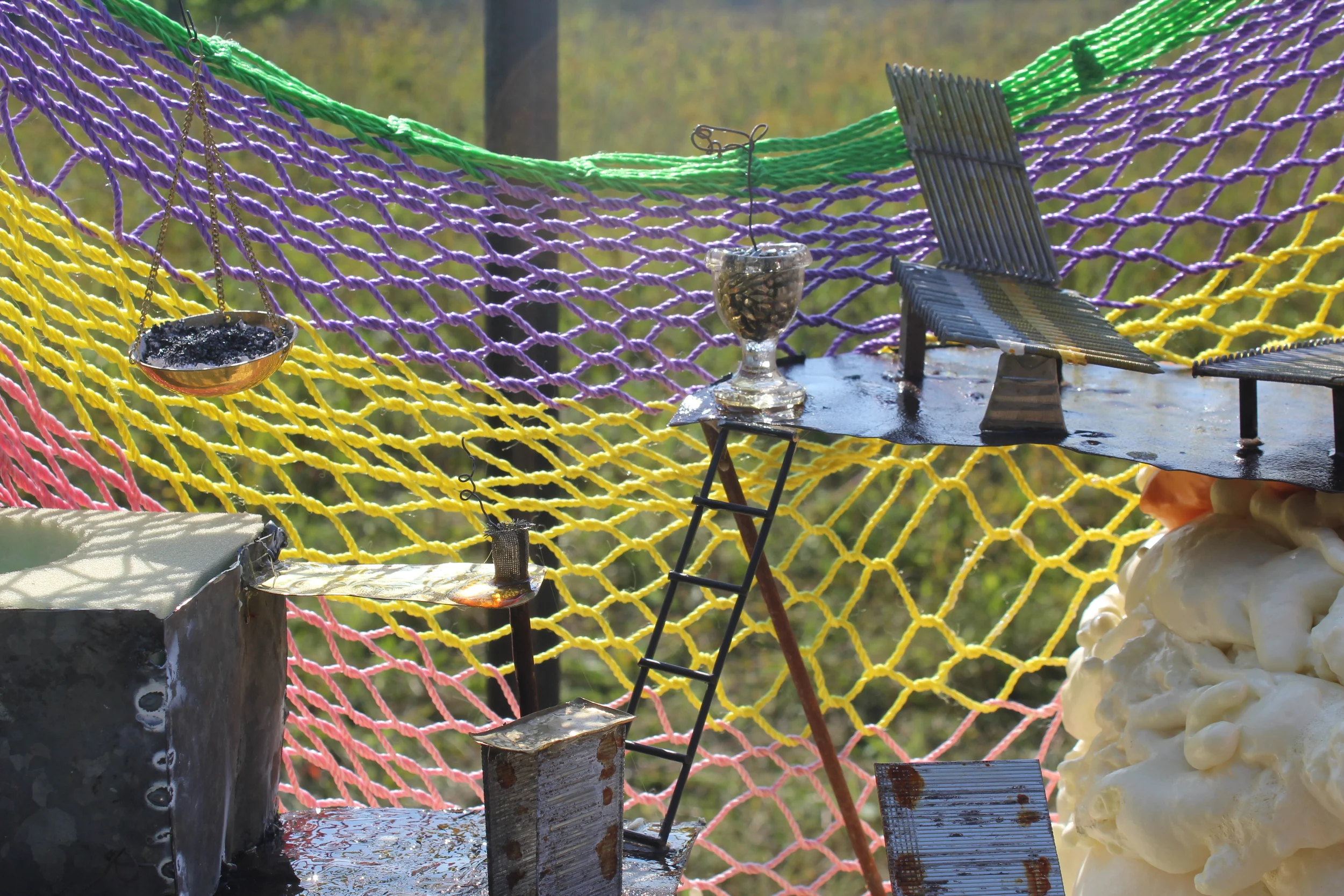   Don'tcha (Blueberries 'n' Creme)   steel, concrete, fabric, spray foam, metals  8' x 4' x 4'  2015 