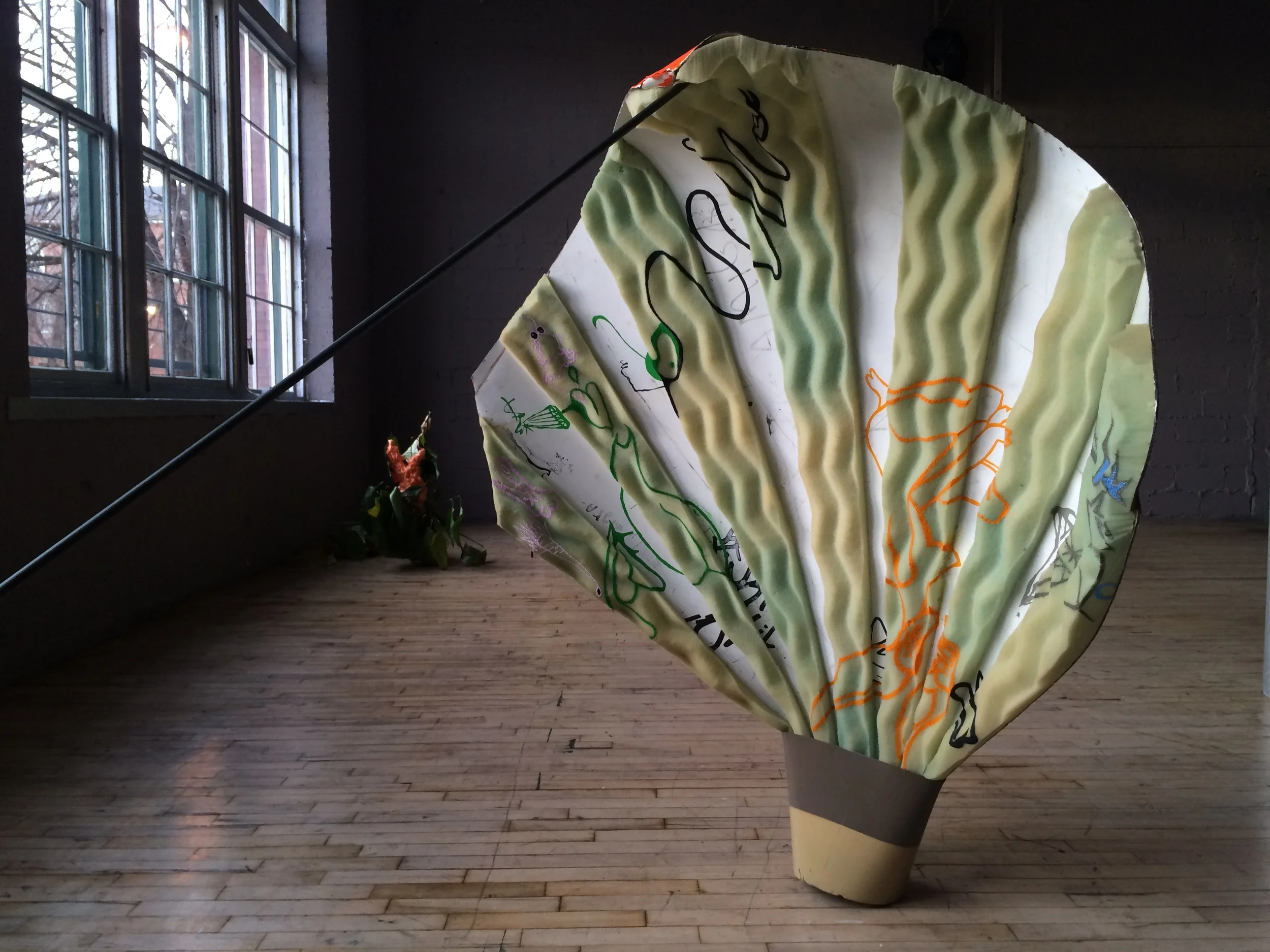   Weather So Good (Botticelli)   foam, fiberglass, plastic, steel, latex paint  5' x 5' x 8'  2015 