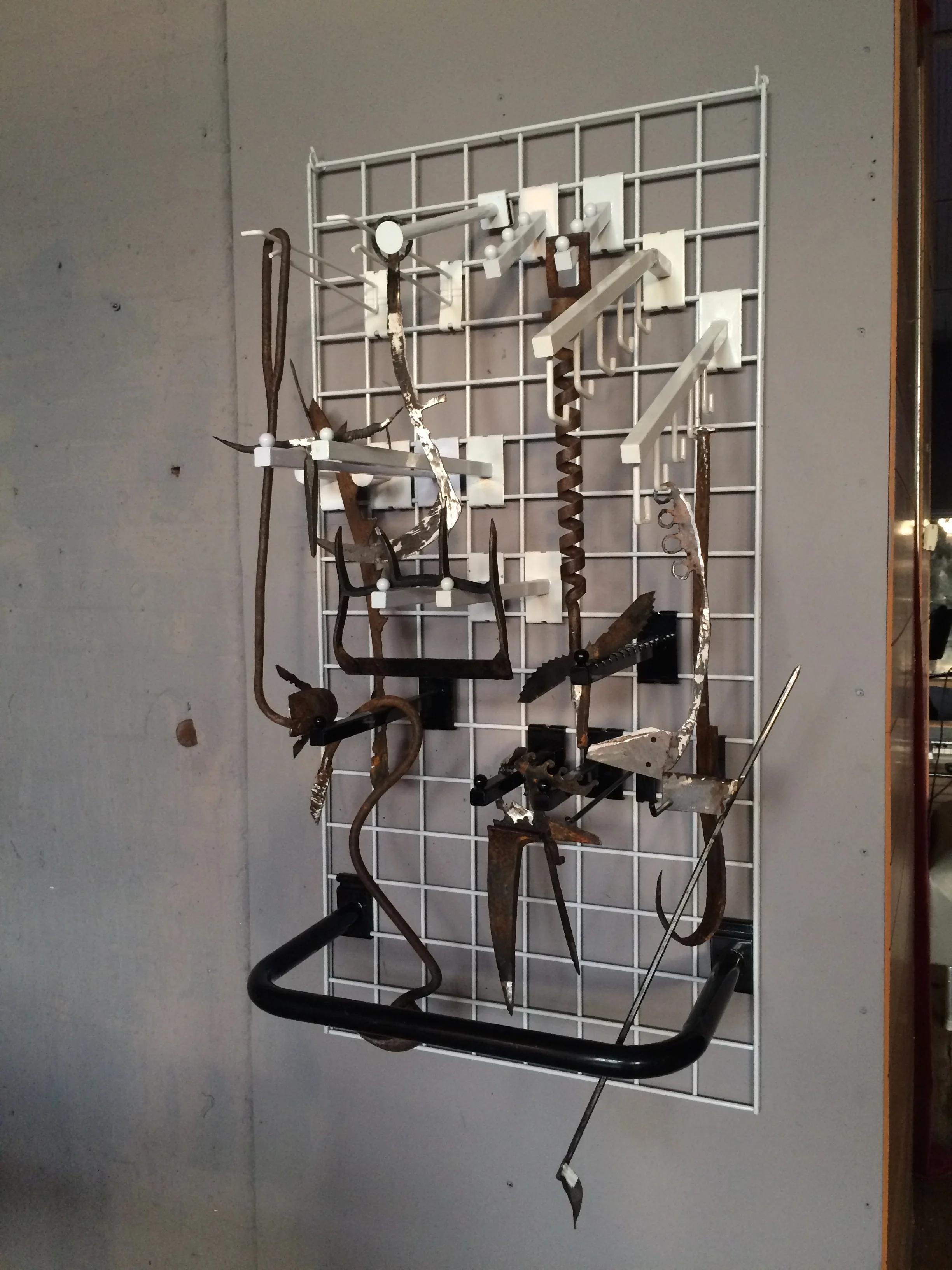   Weapon Rack (BBHMM)   steel, plastic  4' x 2' x 1.5'  2015 