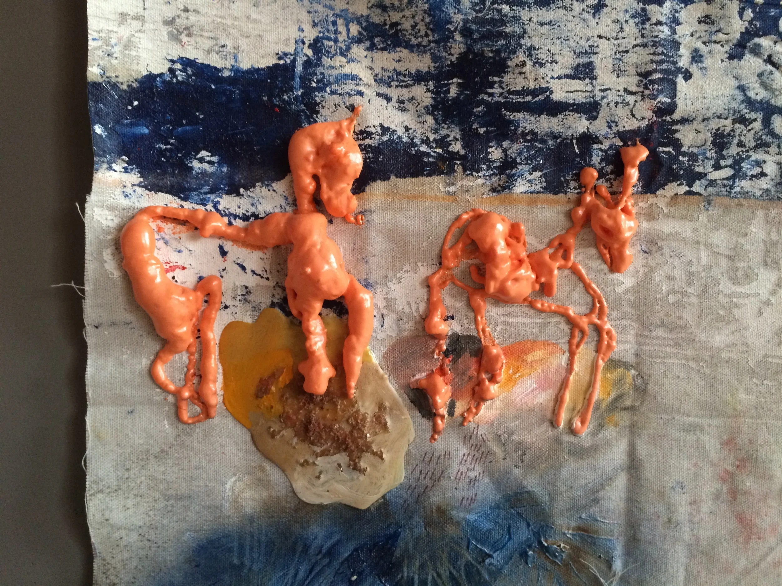   Desert  (detail)  spray foam, oil paint on canvas  4' x 3.5'  2015 