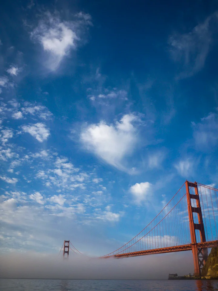Golden Gate heart. Oct. 6, 2012. 7:01 a.m.