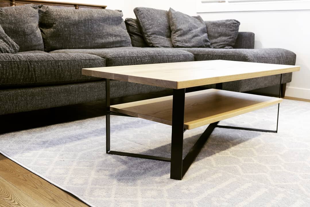 Fitting right into its new home, our 2Point5 table. #yycdesign #yyccustom #yycinteriordesign #yychandmade #handmade #furniture #solidwood #whiteoak