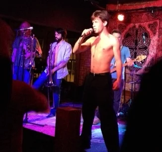 Nate Logston and Mumford's at DG's Tap, Ames, IA, January 4, 2014. Photo by BeJae.