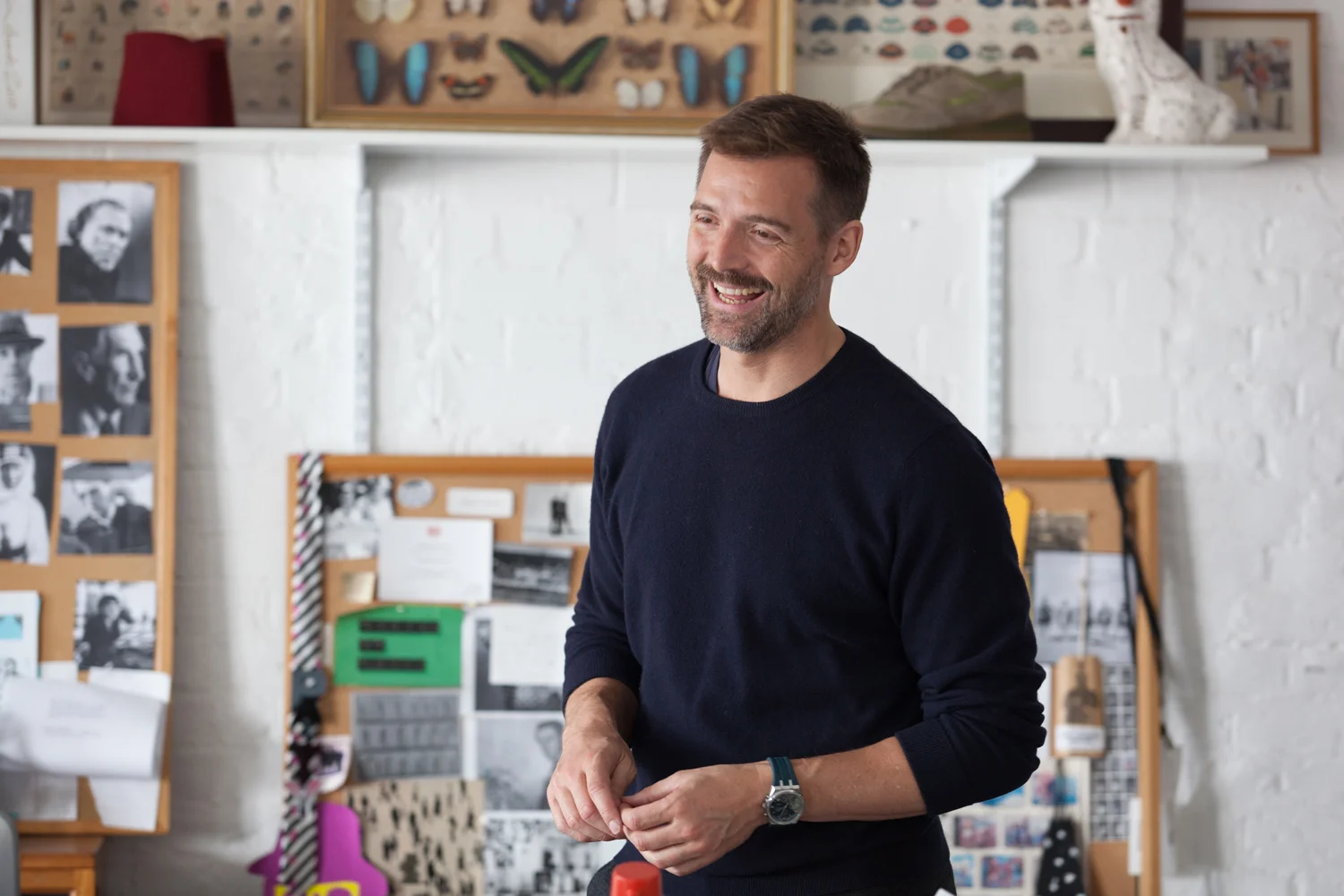 Patrick in his design studio in Wapping