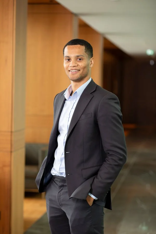 Young businessman portrait in office