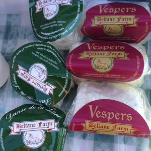 No kidding: Super fresh logs of Chevré are in season in early spring and popping up at local cheese shops and farmer's markets. I picked up some from Beltane Farms this weekend at the New Canaan farmers market.