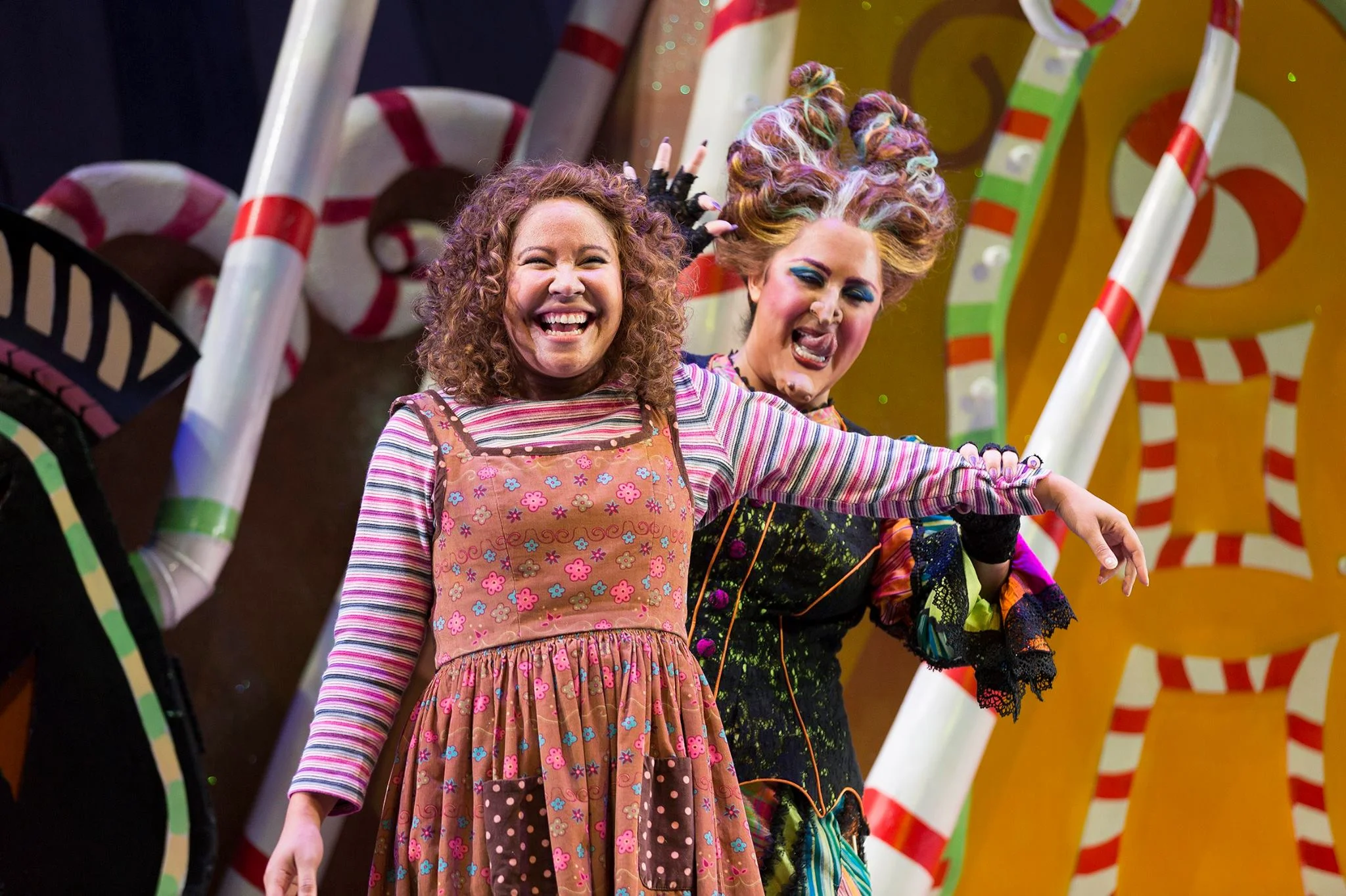 Ariana Wehr as Gretel with Kerriann Otano as The Witch in Washington National Opera's 2015 production of Hansel and Gretel. Photo Credit: Scott Suchman. 