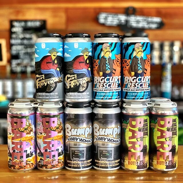 MORE NEW CANS for your weekend! 
@barebottle 
SECRET CITY (Hazy IPA with Lemondrop, Ekuanot, Mosaic, Simcoe and Milk Sugar)

KEY LIME PIRATE (Key Lime Inspired Kettle Sour)

@cooperagebrewing 
BUMPIN&rsquo; BOBBY WOMACK (Hazy IPA brewed with WAI ITI,