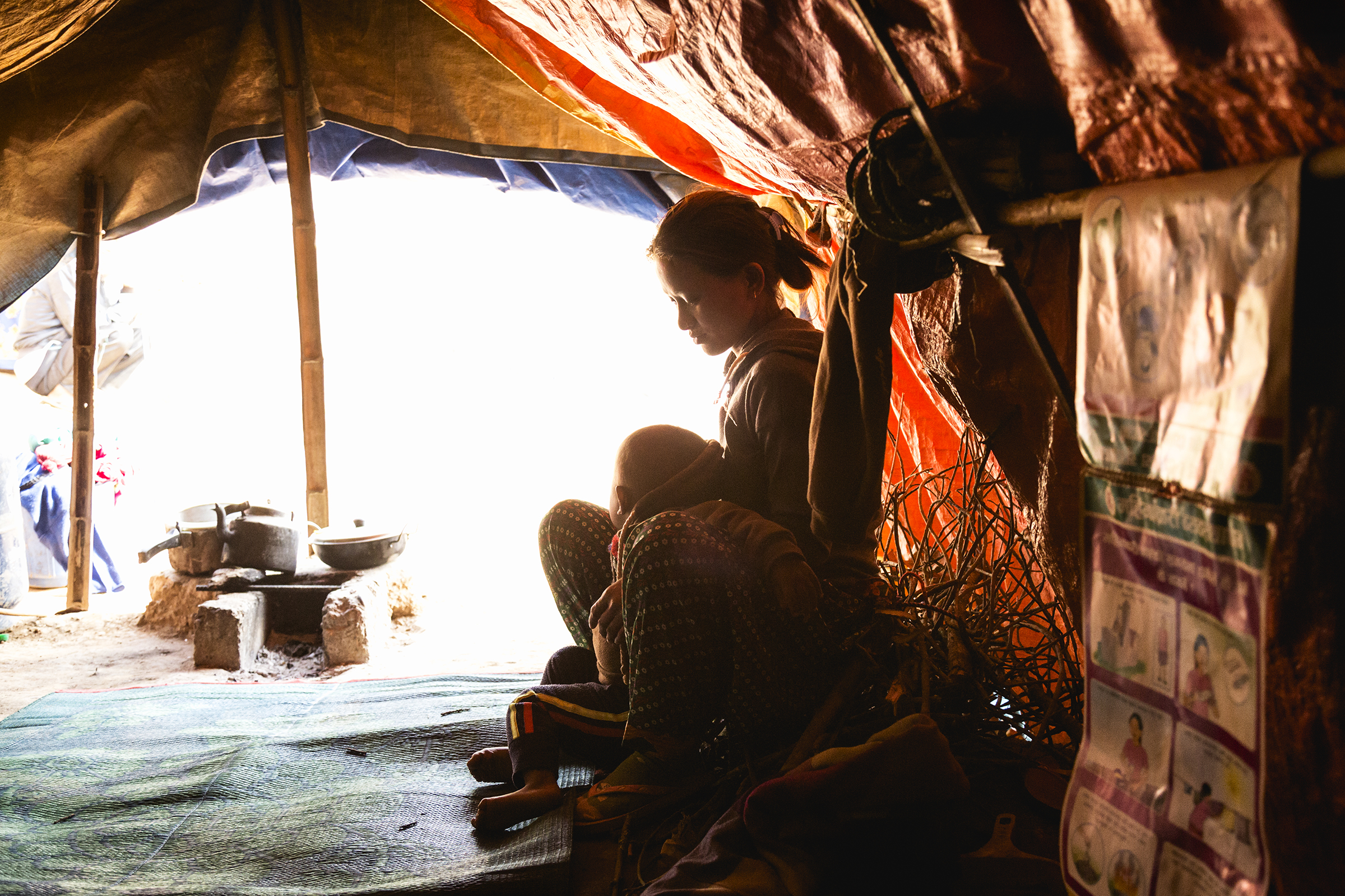 Portraiture series in post earthquake displacement camps, Nepal 2016. Image featured in 'The Failure Way'.