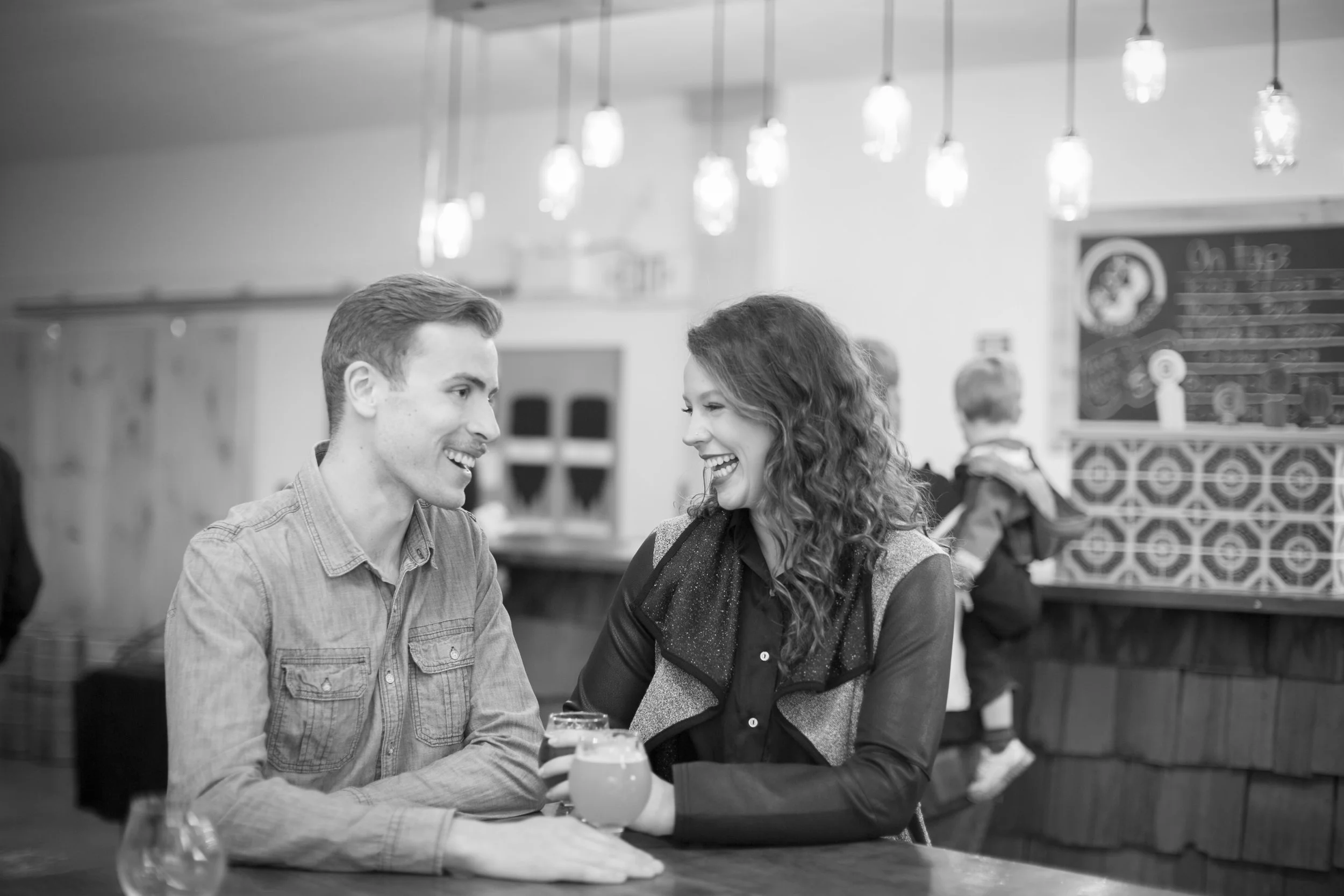 A non-traditional engagement session, Block Three Brewery | Waterloo Engagement Session