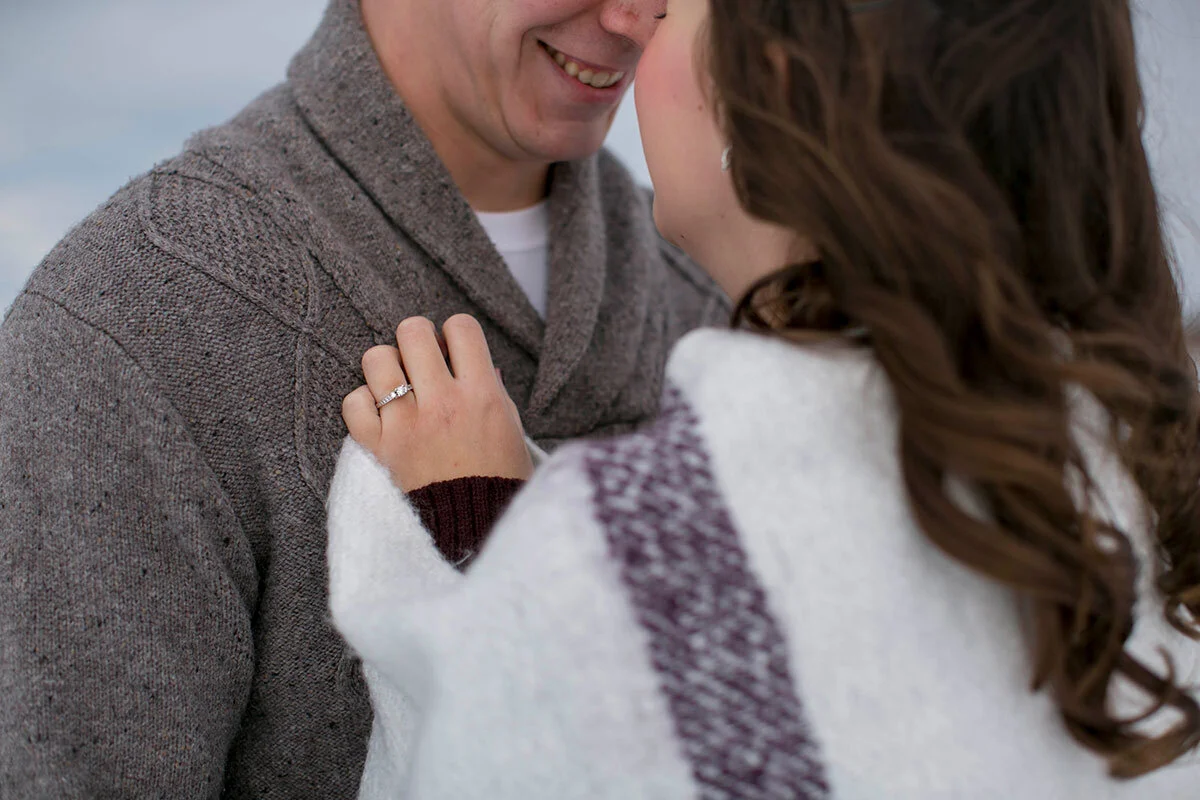 Winter Vineyard Engagement Session in Niagara on Lake | Micaela + Calvin