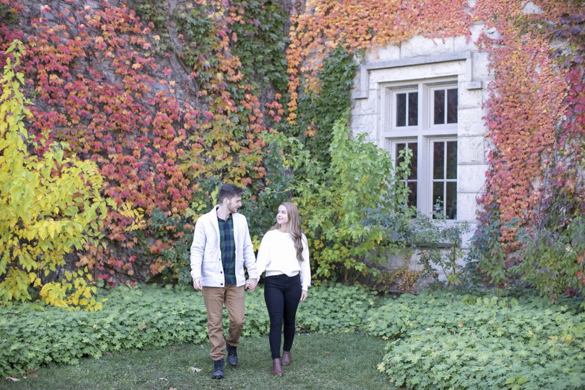 Milton Engagement Session in Fall | Bronwen + Michael