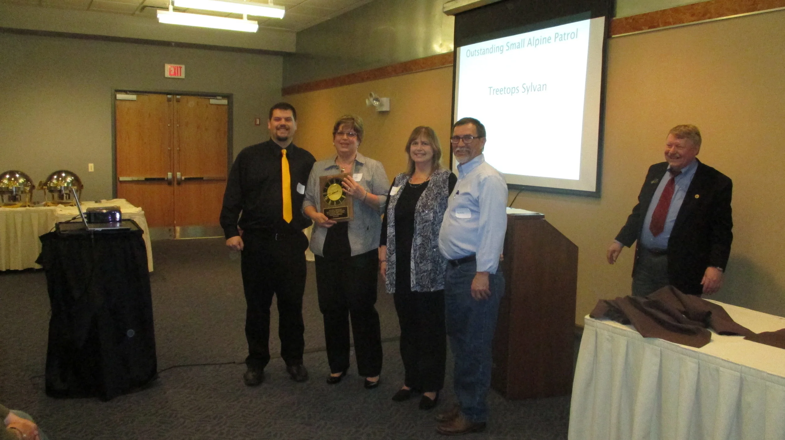 We would like to congratulate the Treetops Ski Patrol on winning the 2014 Northern Michigan Outstanding Small Patrol. This award would not be possible without the hard work and dedication of all 17 of our members. It is there hard work that makes our patrol so great. Thank you Northern Michigan Region for all of your support.