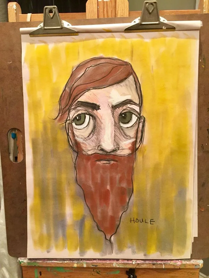 Yellow with Beard on drawing board 2017.jpg