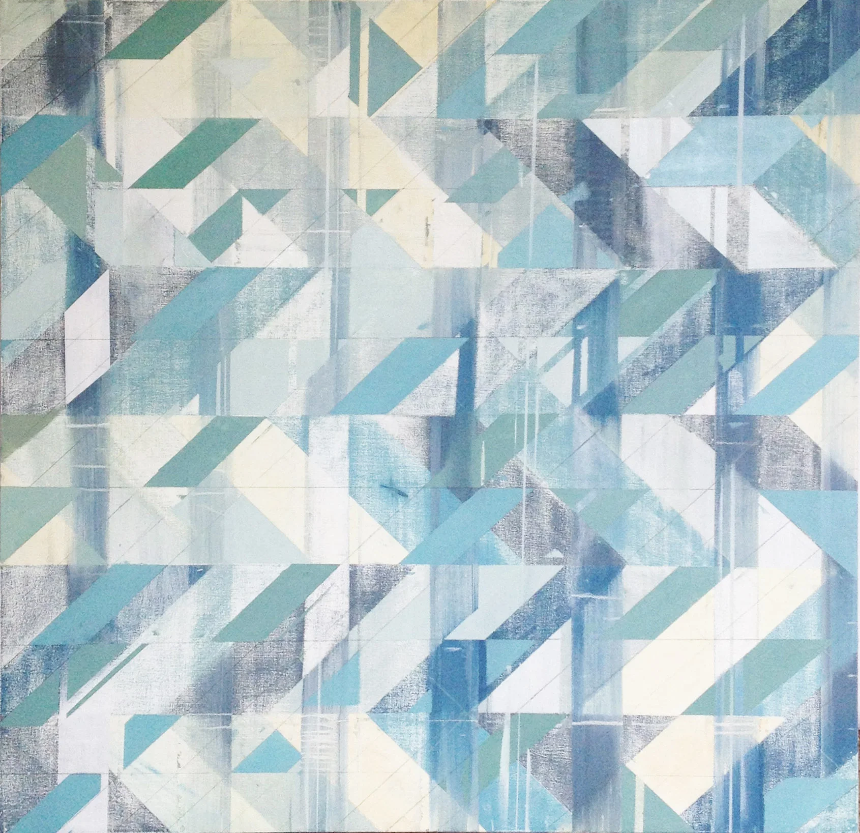 Untitled (Blues) , oil on canvas, 48x48, 2012 $1800, SOLD at Art Interiors , Toronto