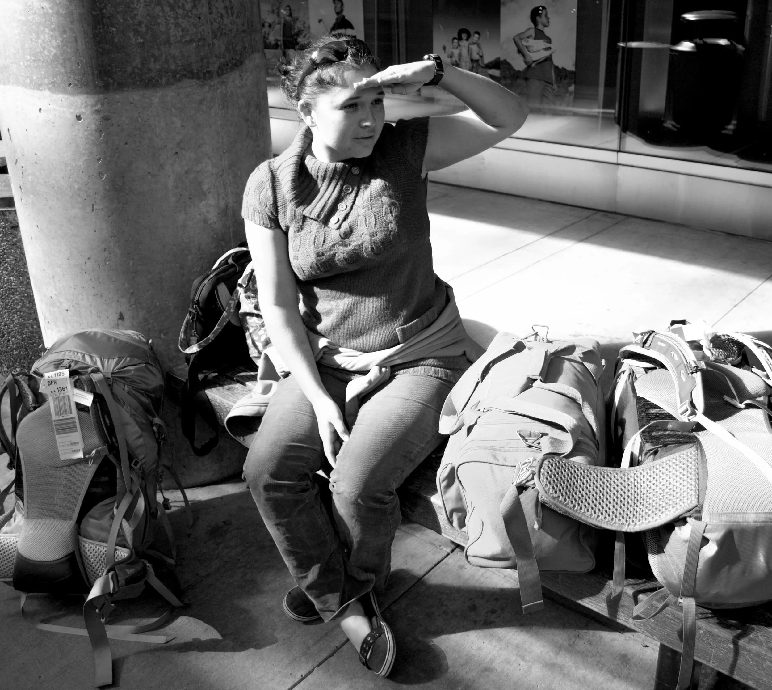 Photo by Nick Morris . Jess wondering if we are actually coming
