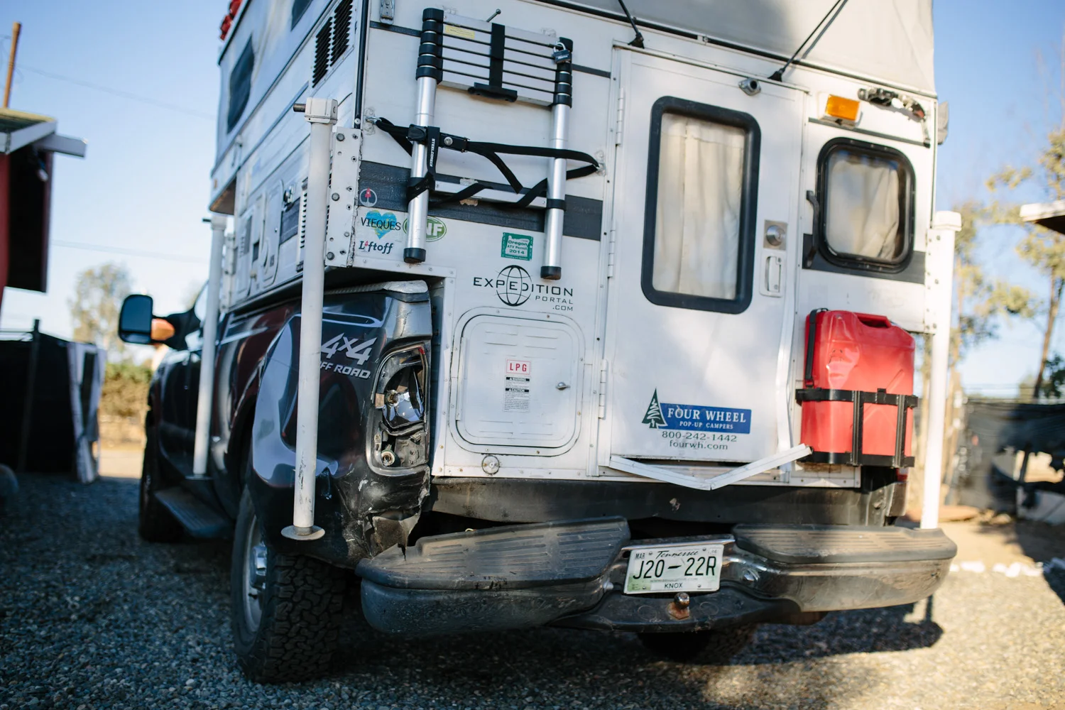 our truck and camper damage