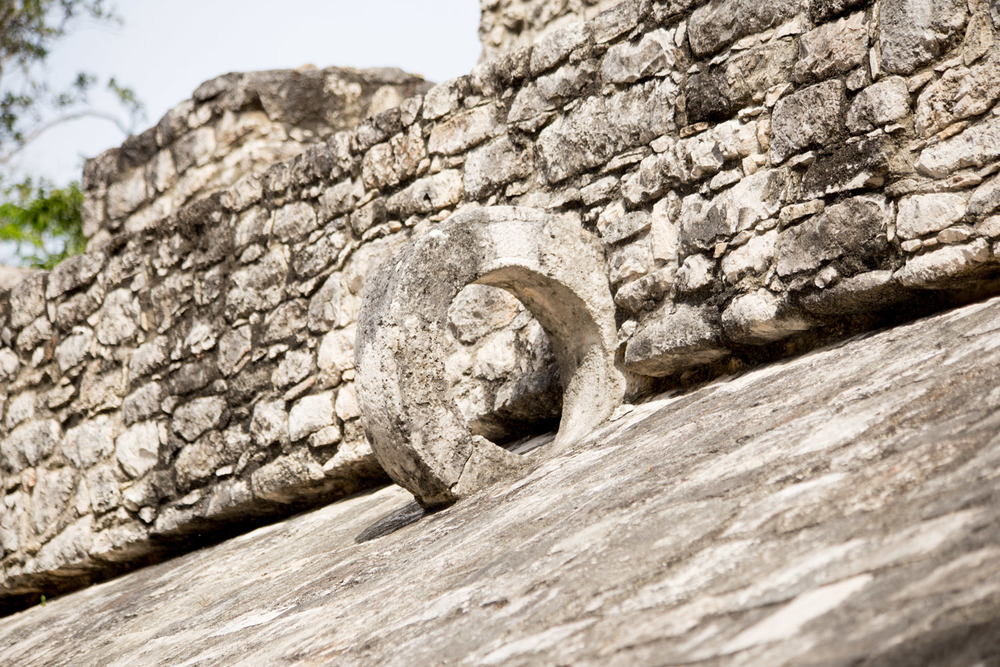  Original, intact ring used for a type Mayan ballgame. 
