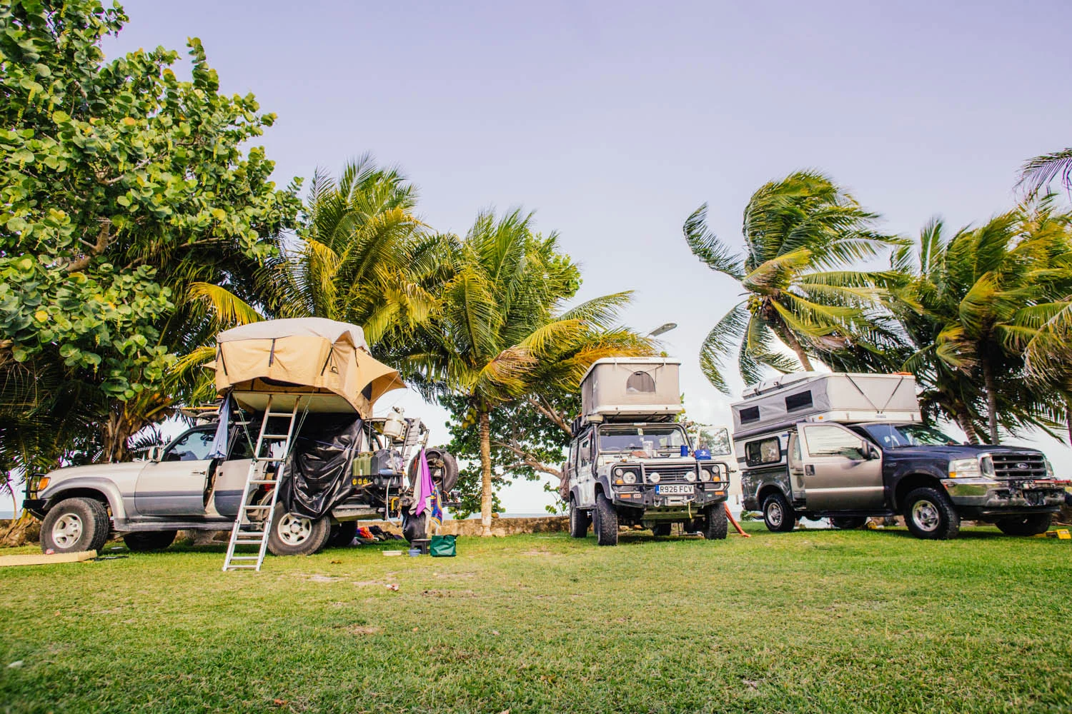 Camping in Chetumal, Mexico before our border crossing.