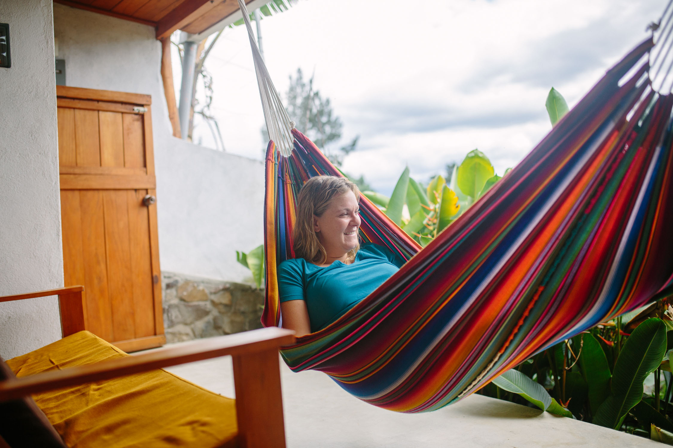 Lounging at our Pasaj Cap apartment