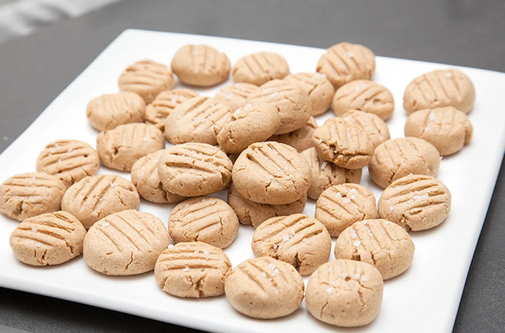 Spelt Peanut Butter Cookies with Sea Salt