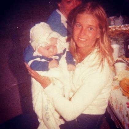 My mother with my sister, Heather. 
