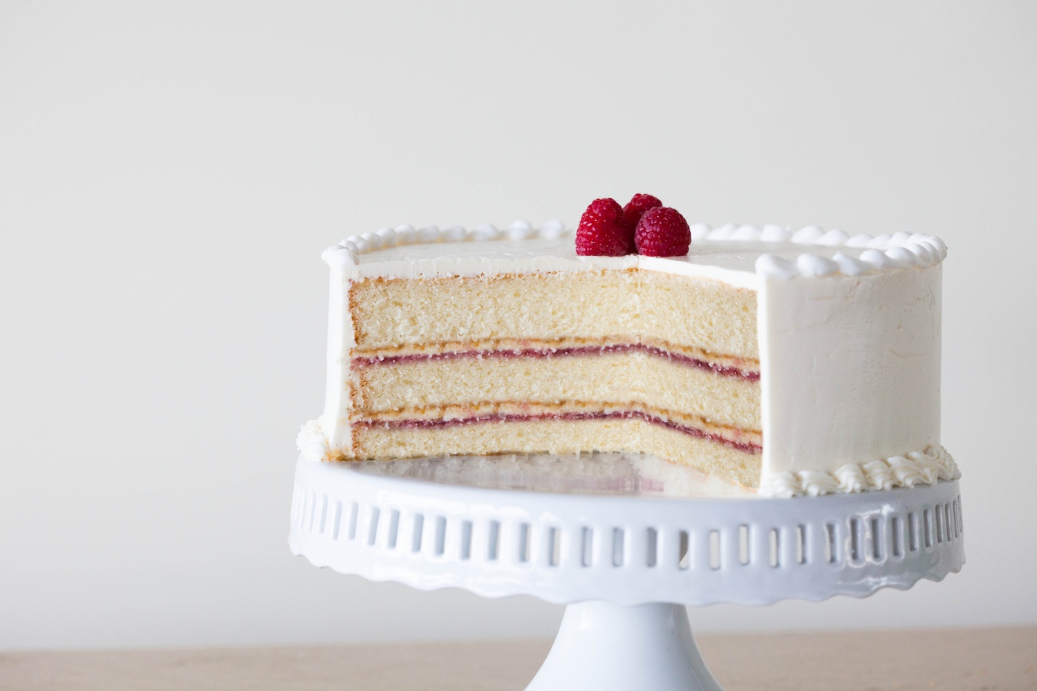 Yellow and Raspberry Cake
