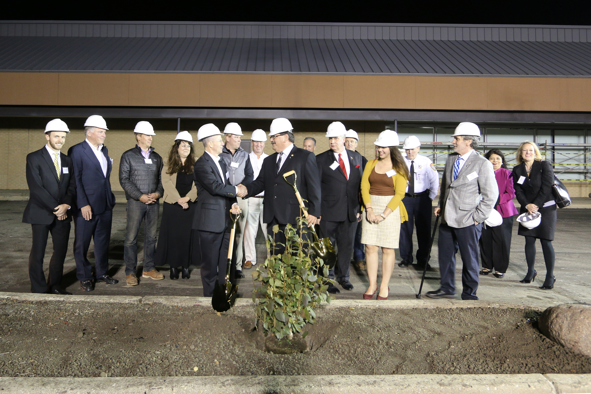   Kevin Tobin and Hanover Park Mayor, Rodney Craig at Hanover Square's Groundbreaking  