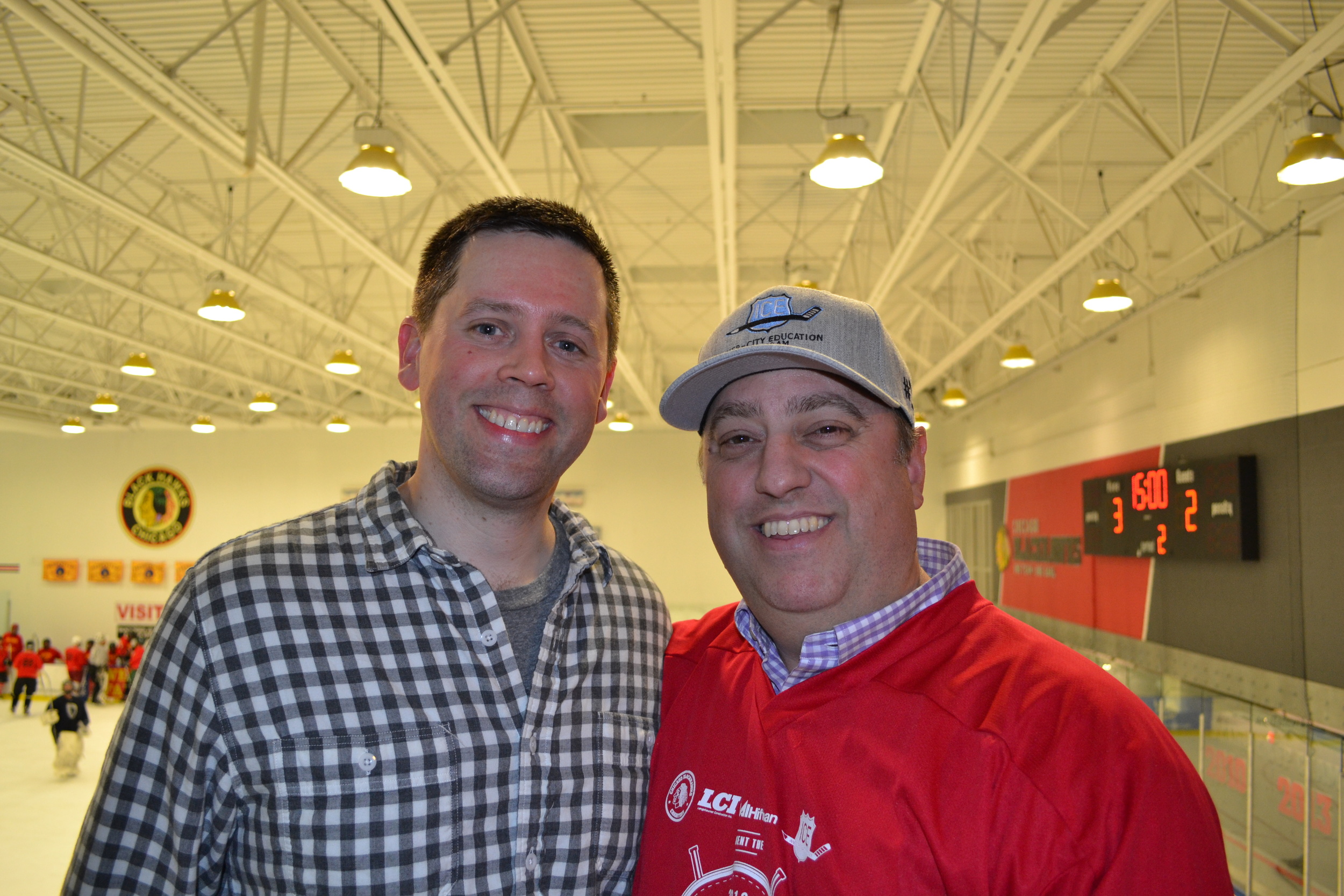  Event co-chairs, Brian Edgerton of NAI Hiffman (left), and Dave Julian of Langehaumer Construction (right). 